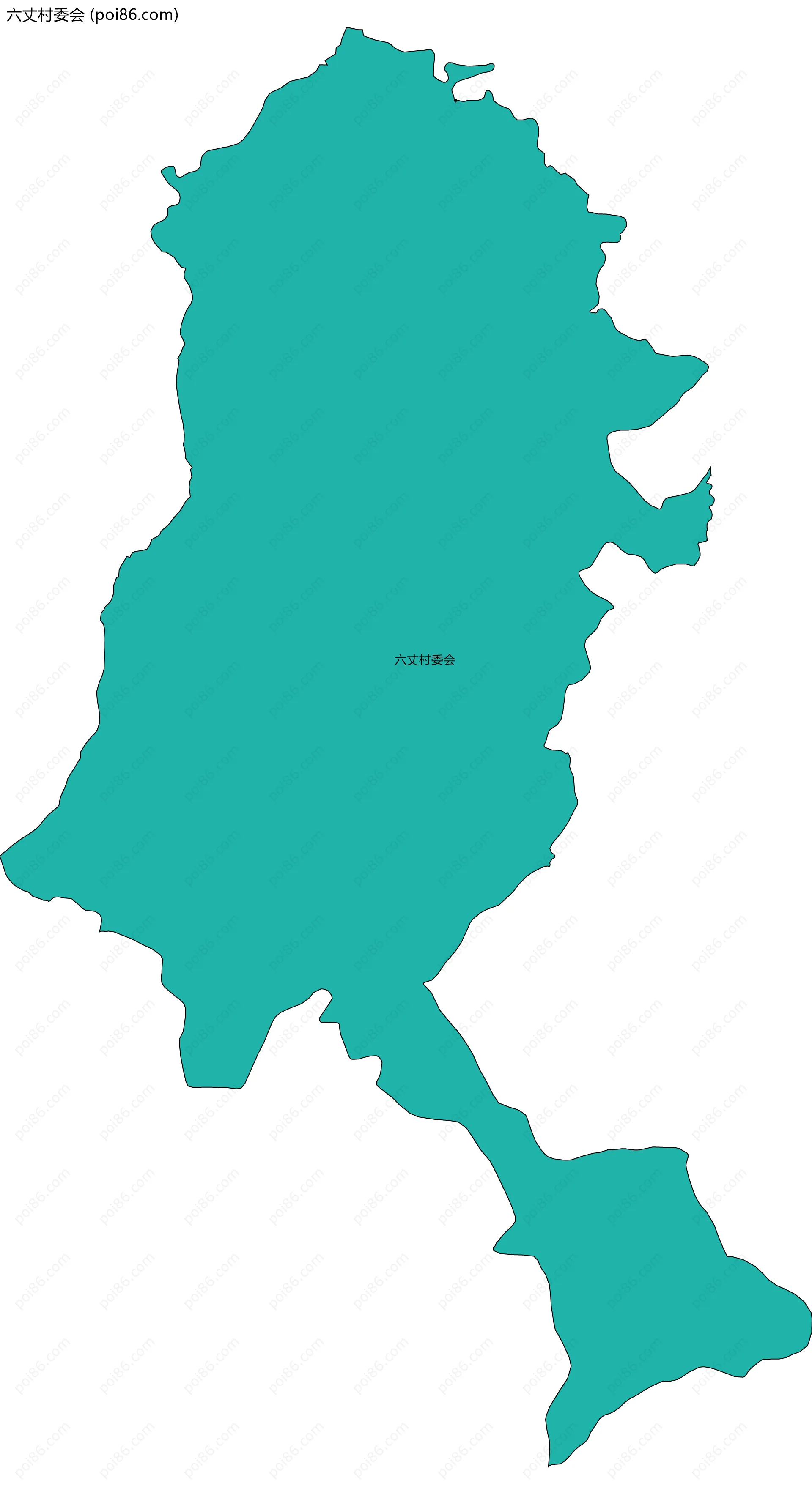 六丈村委会边界地图