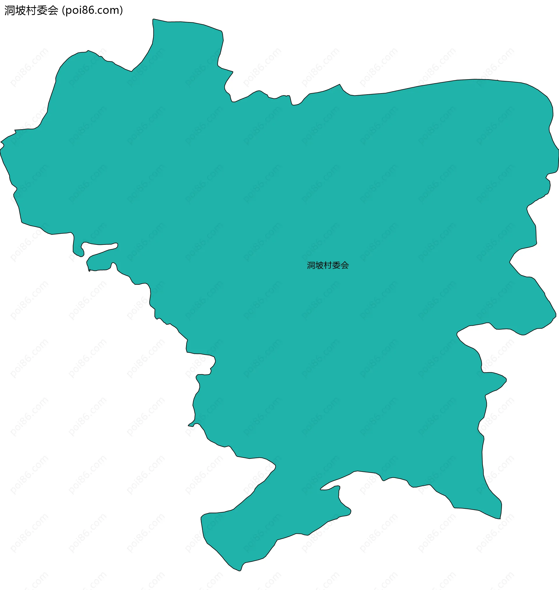 洞坡村委会边界地图