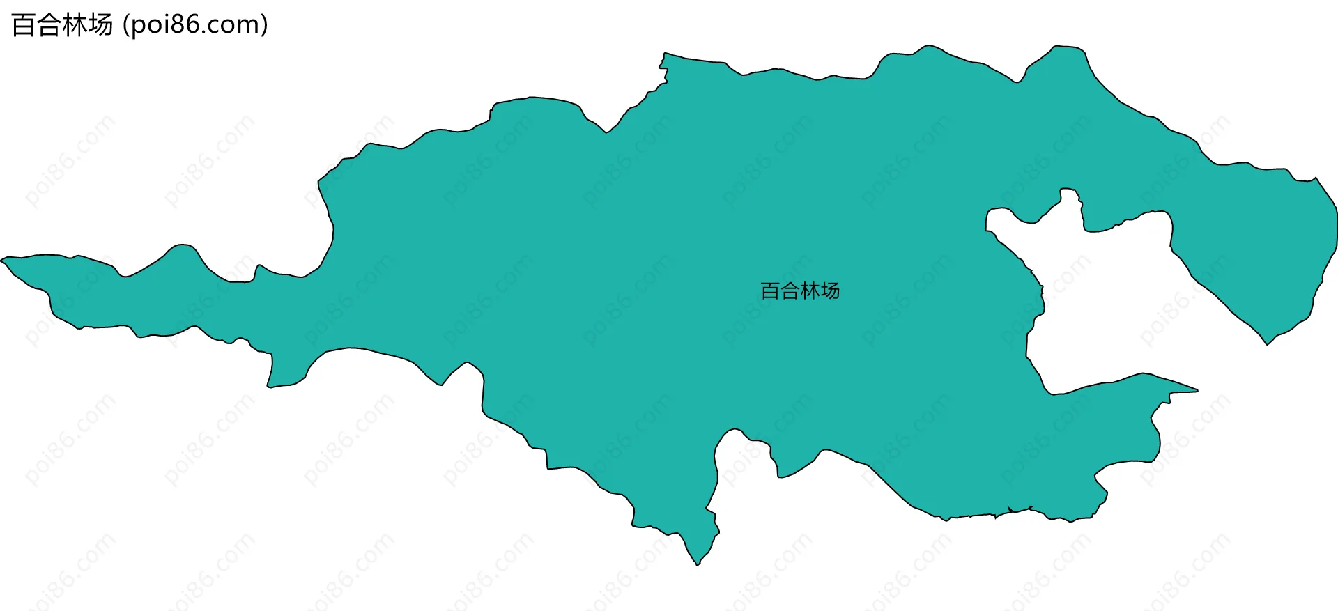 百合林场边界地图