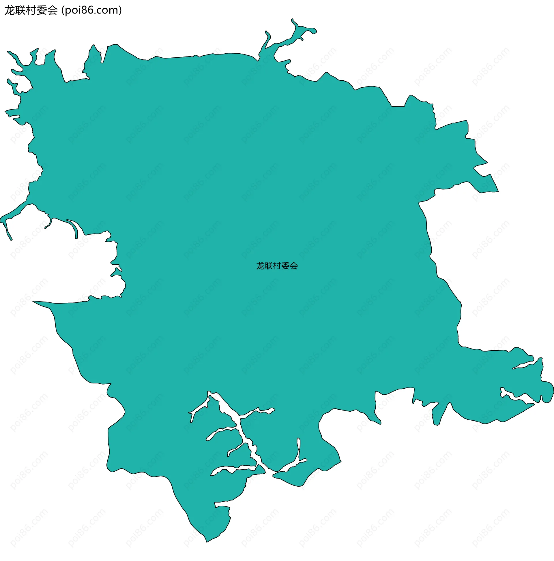 龙联村委会边界地图
