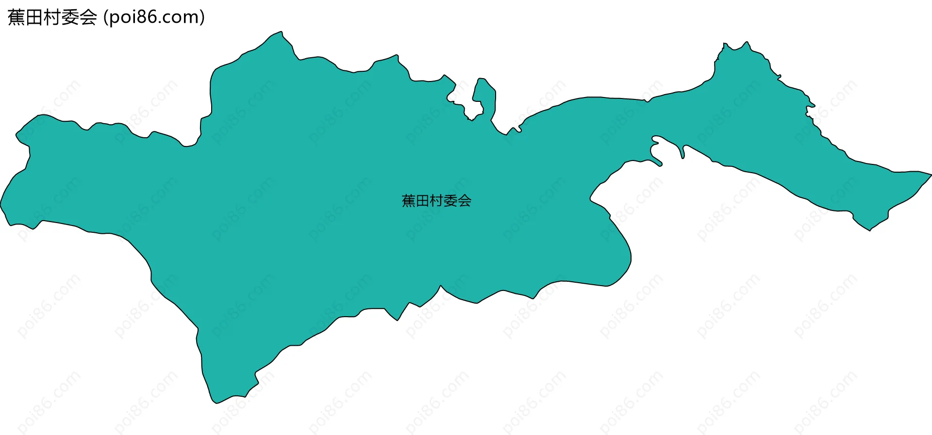 蕉田村委会边界地图