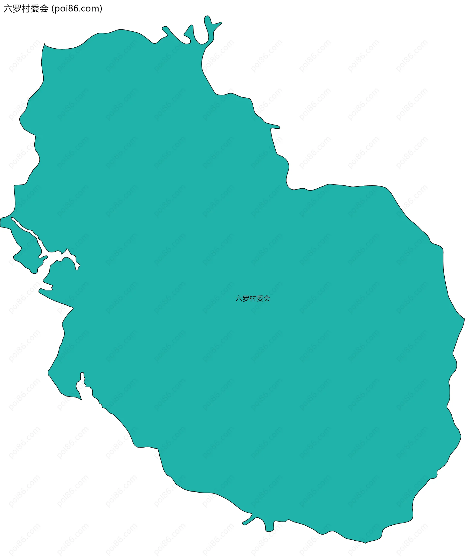 六罗村委会边界地图