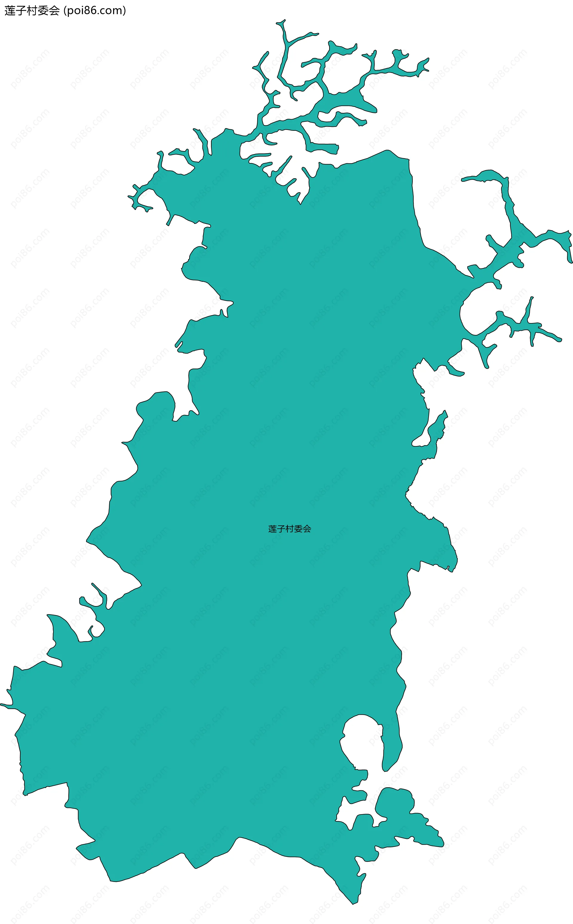 莲子村委会边界地图