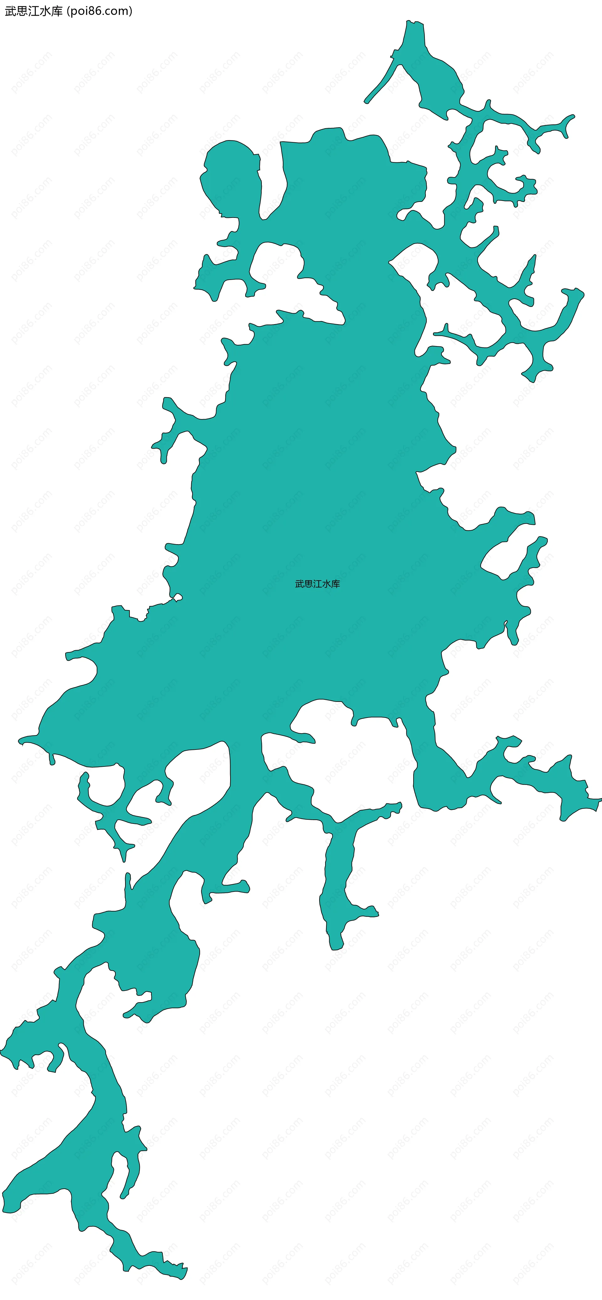 武思江水库边界地图