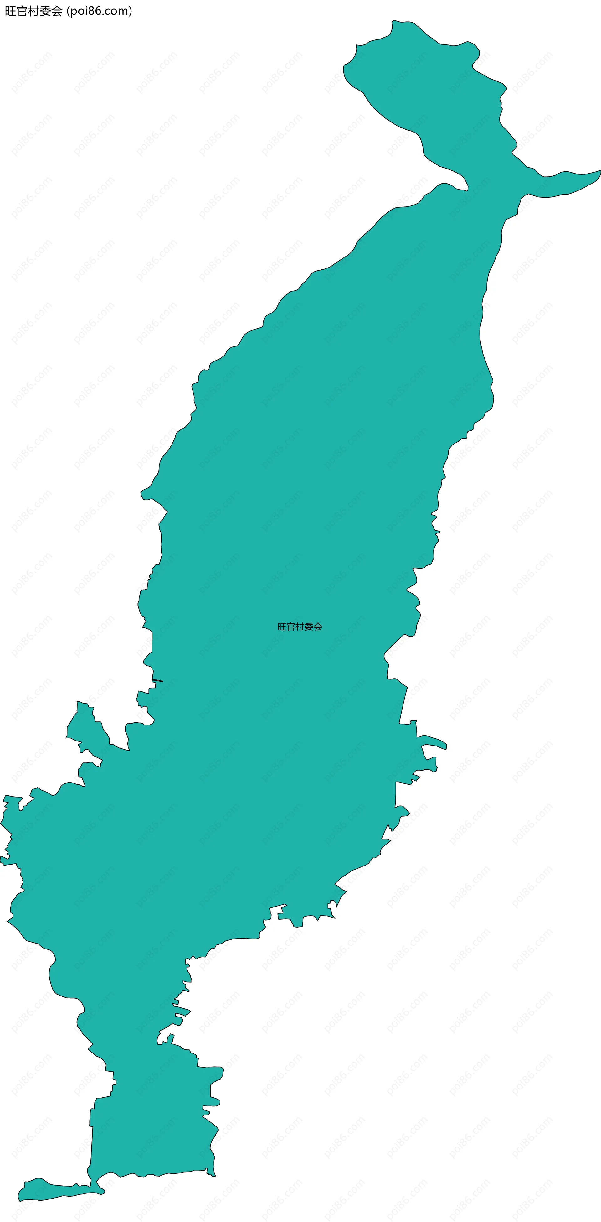 旺官村委会边界地图