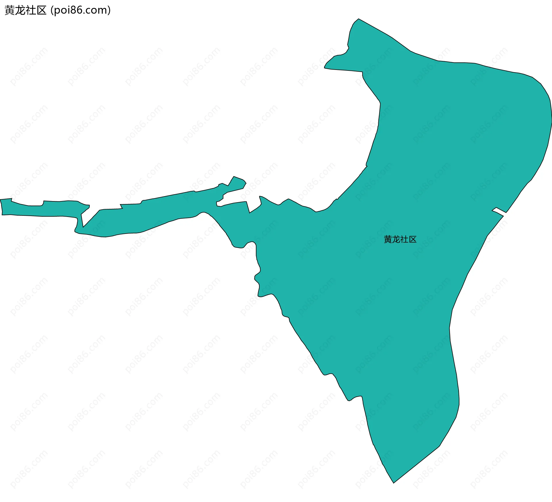 黄龙社区边界地图
