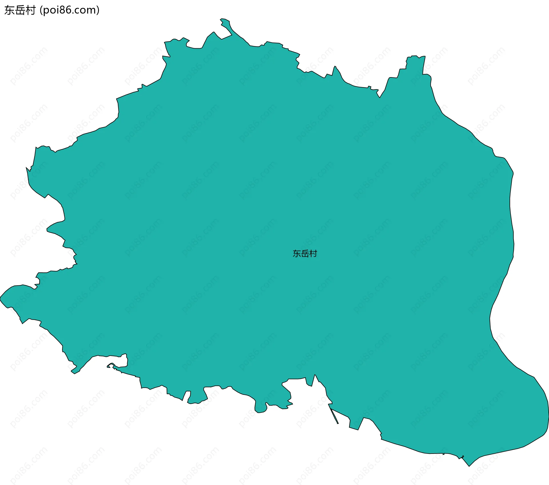 东岳村边界地图