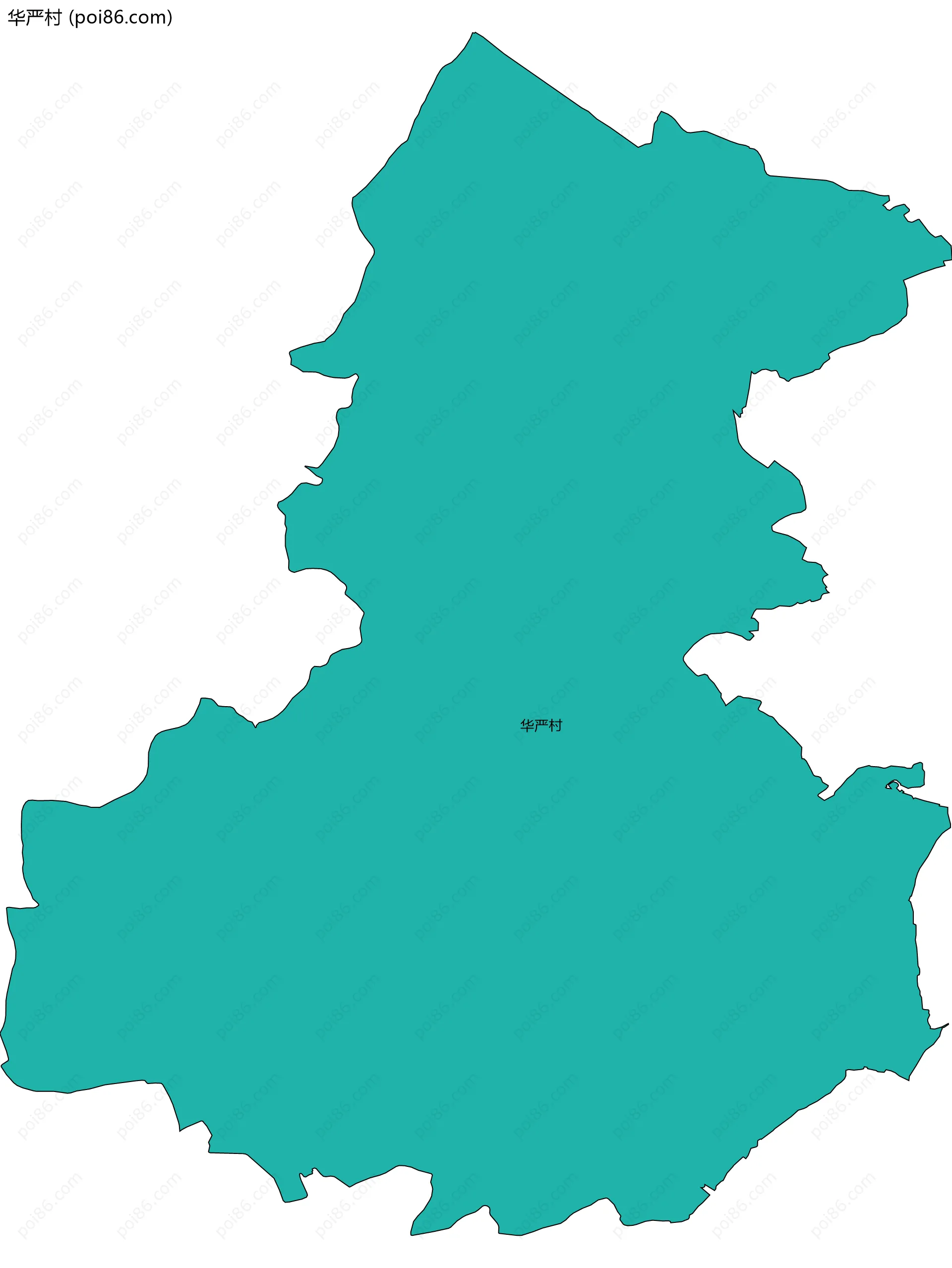 华严村边界地图