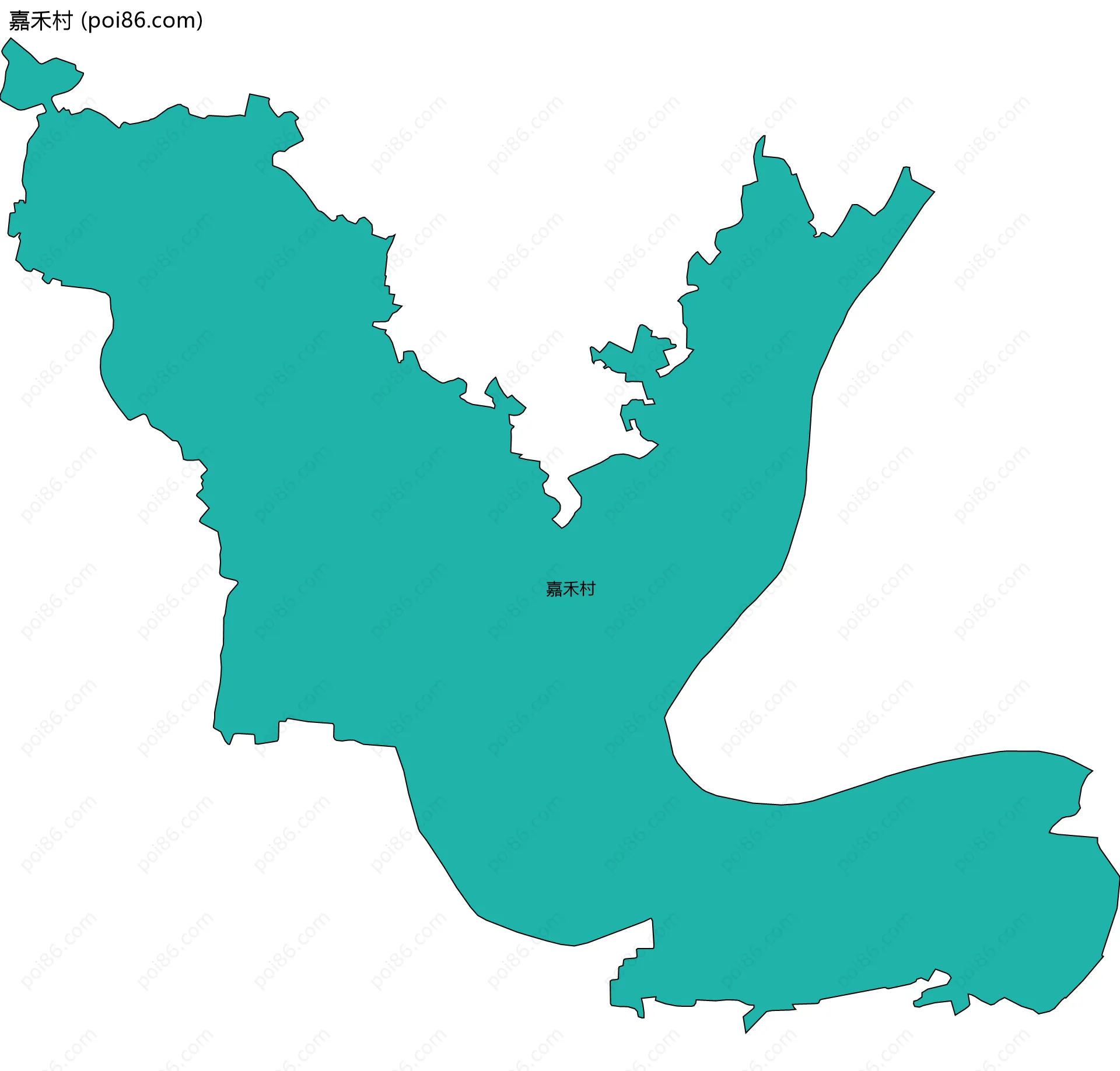 嘉禾村边界地图