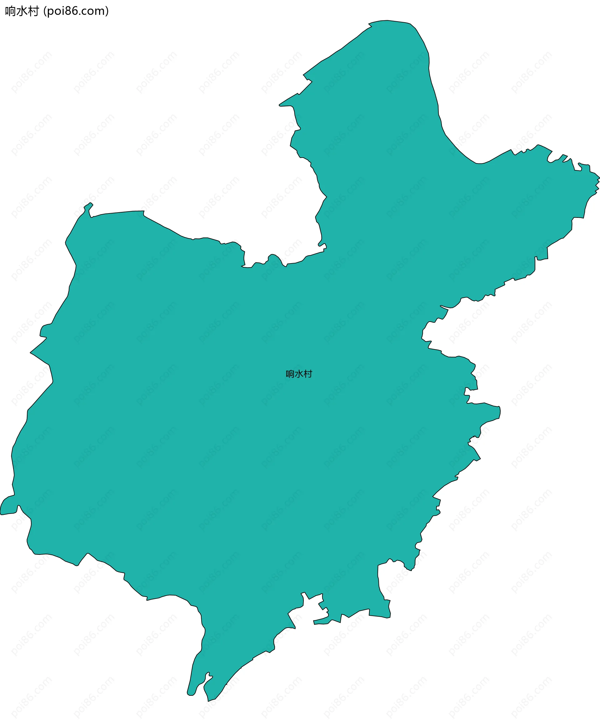 响水村边界地图