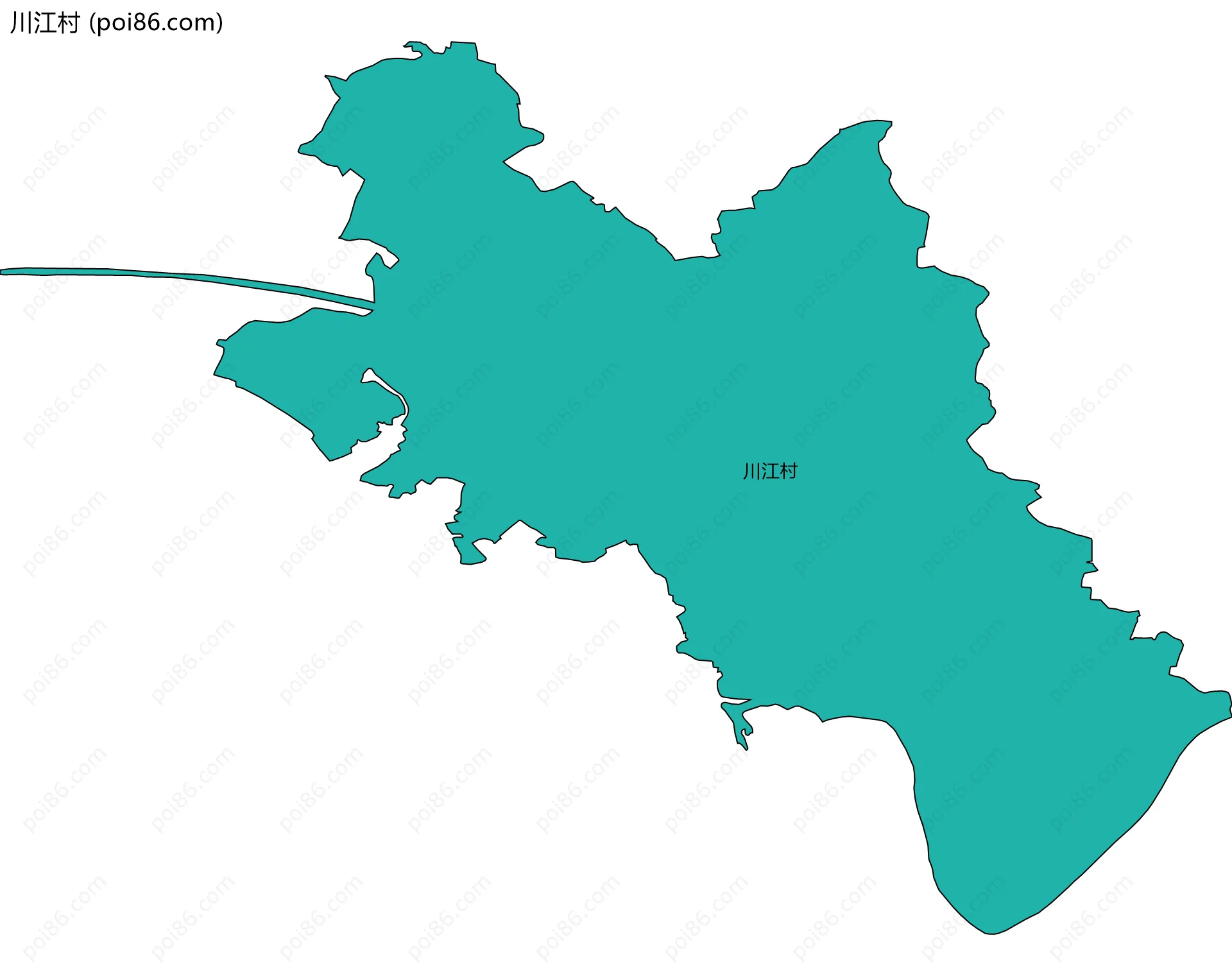 川江村边界地图