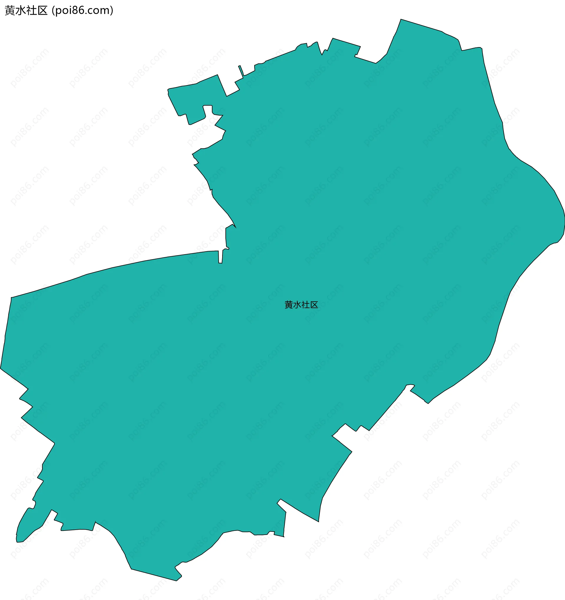 黄水社区边界地图