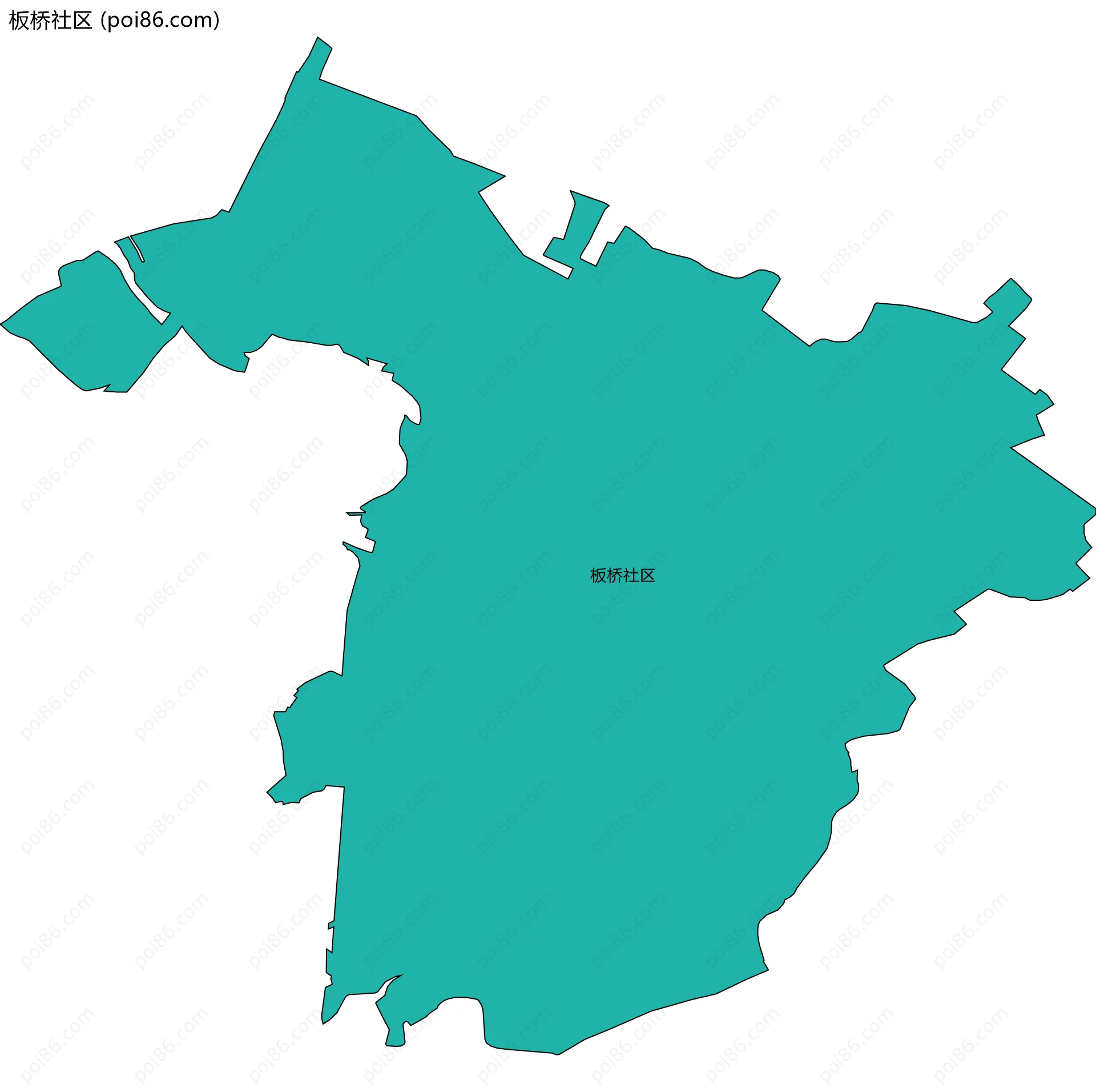 板桥社区边界地图