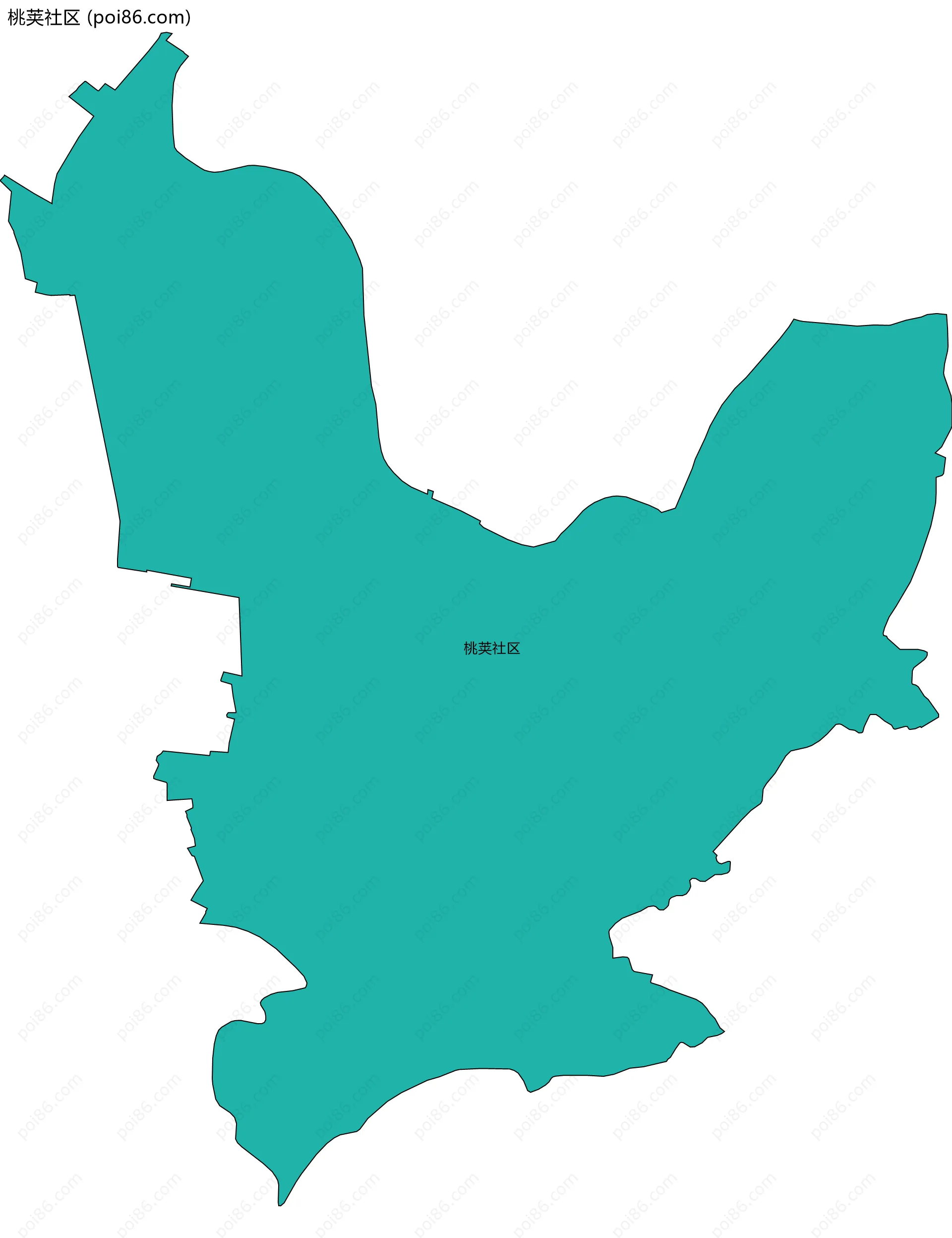 桃荚社区边界地图