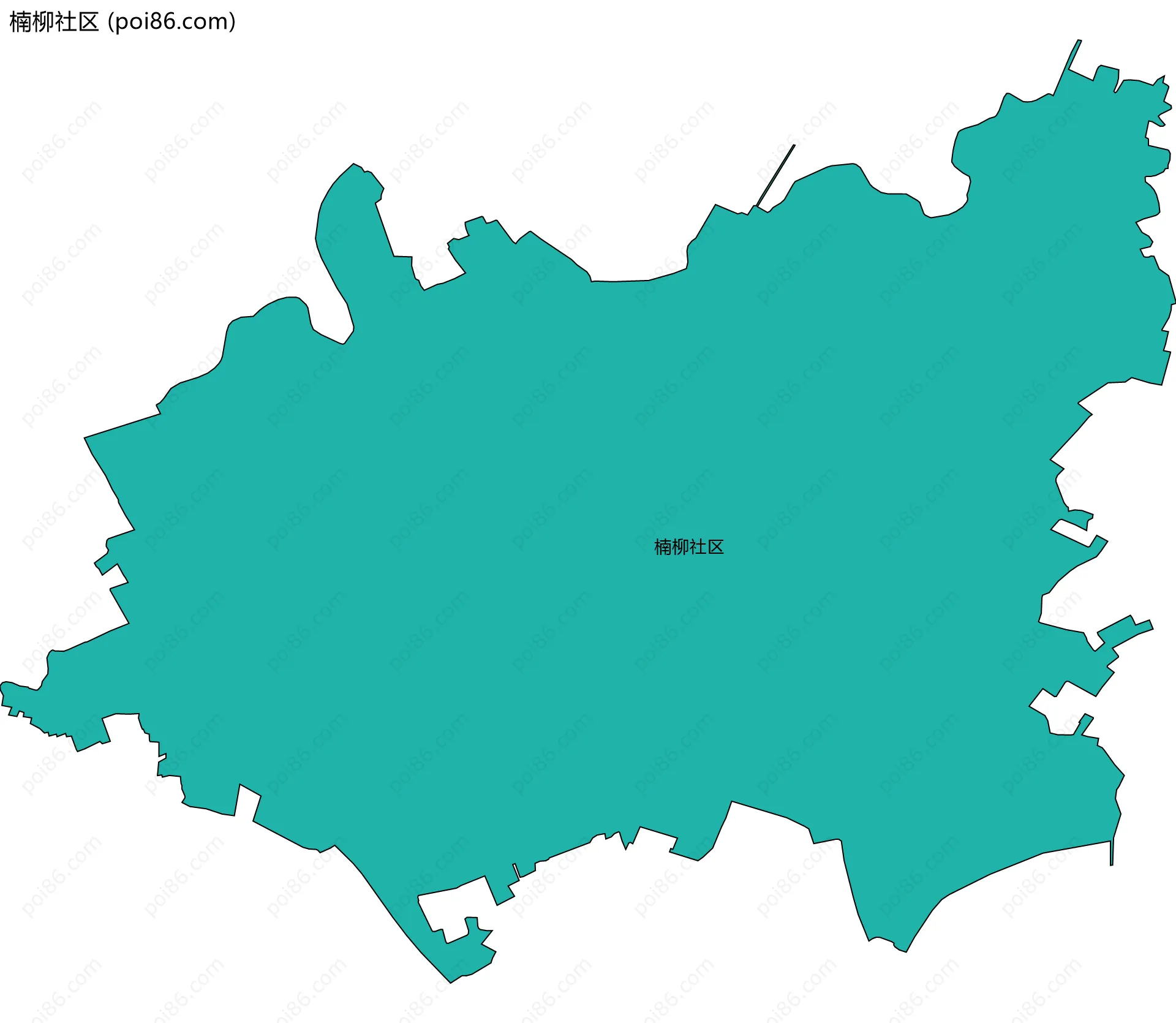 楠柳社区边界地图