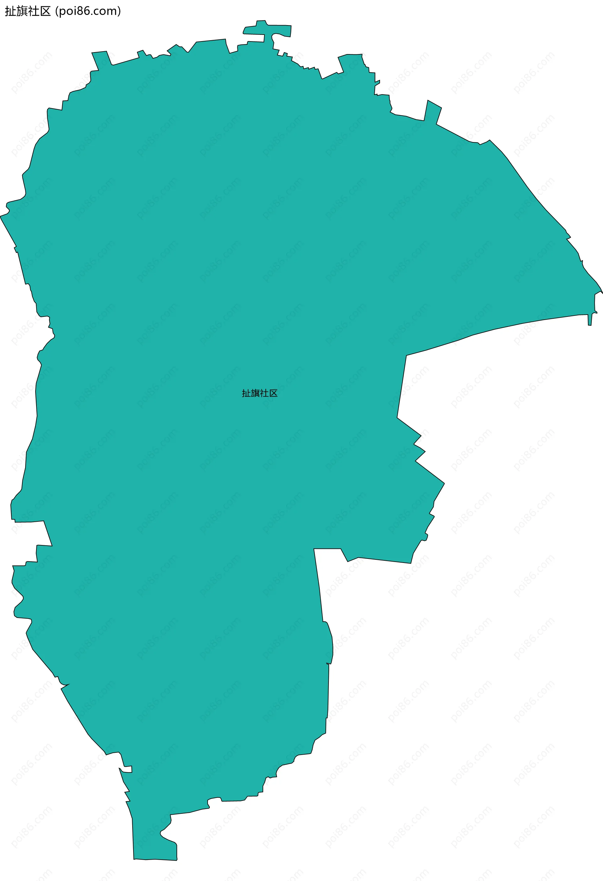 扯旗社区边界地图