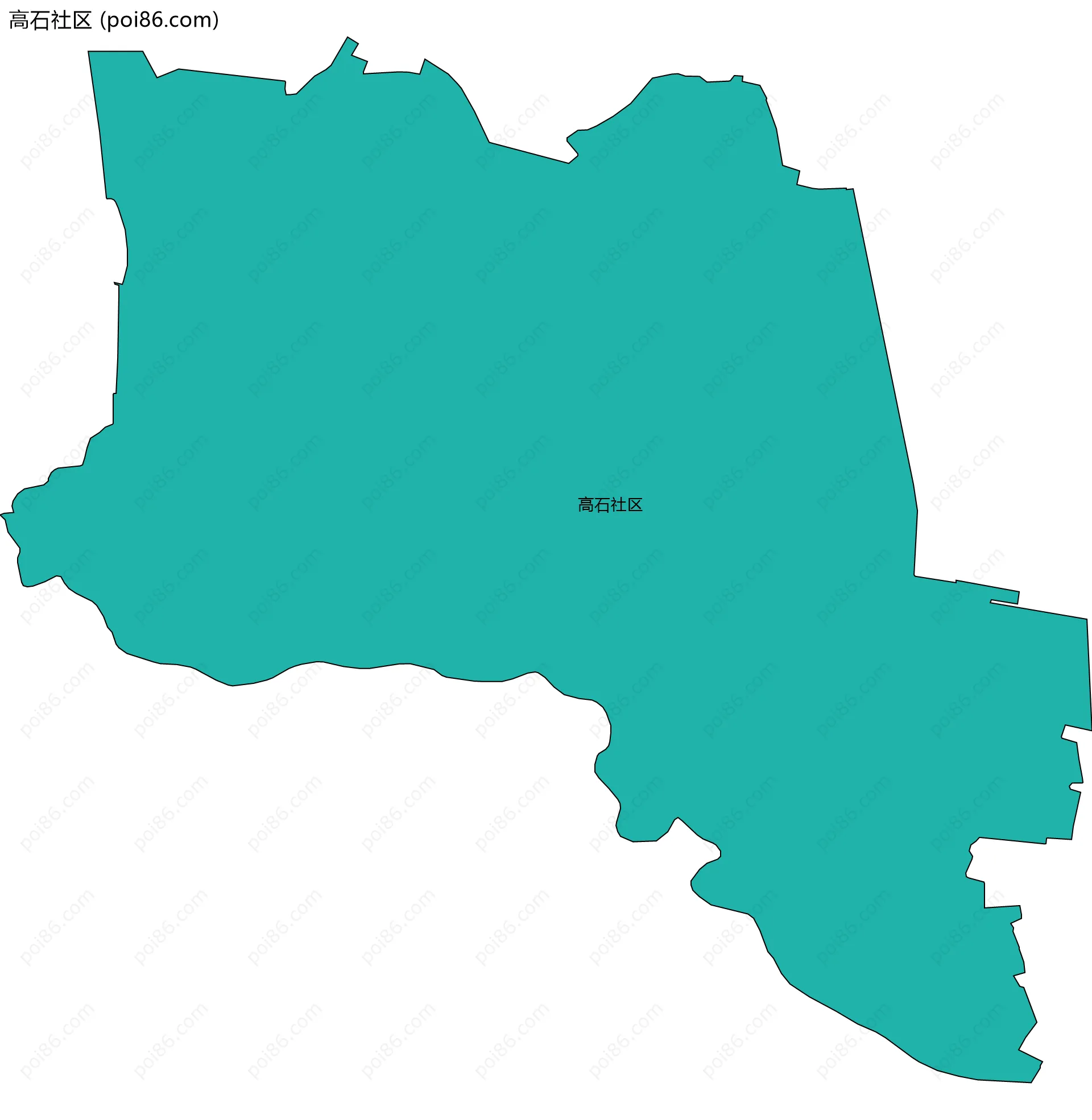 高石社区边界地图