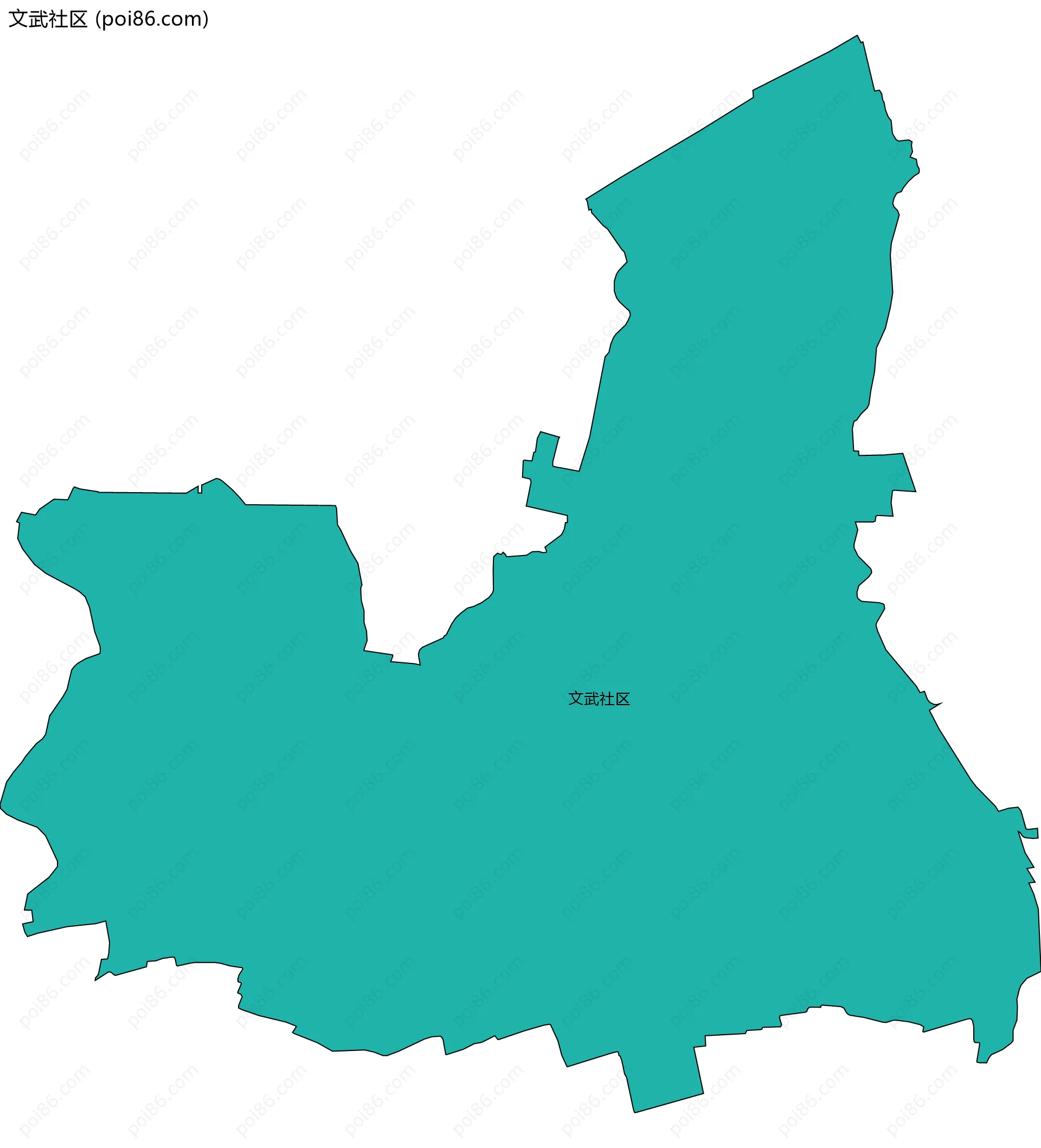 文武社区边界地图