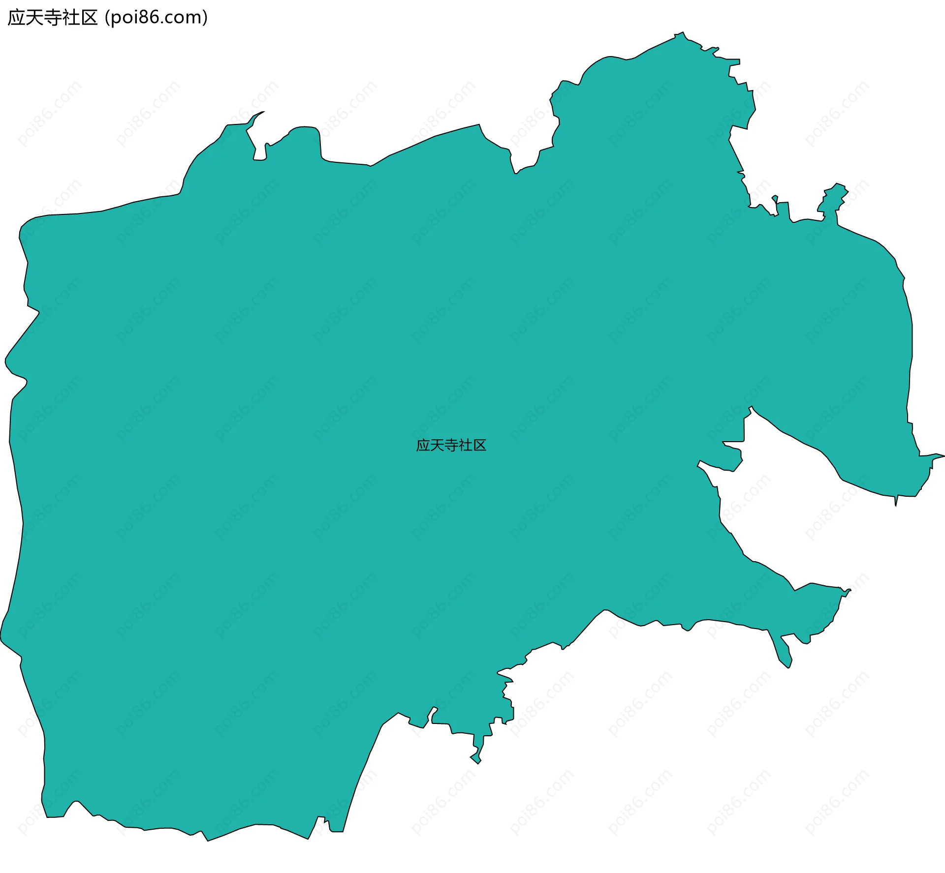 应天寺社区边界地图