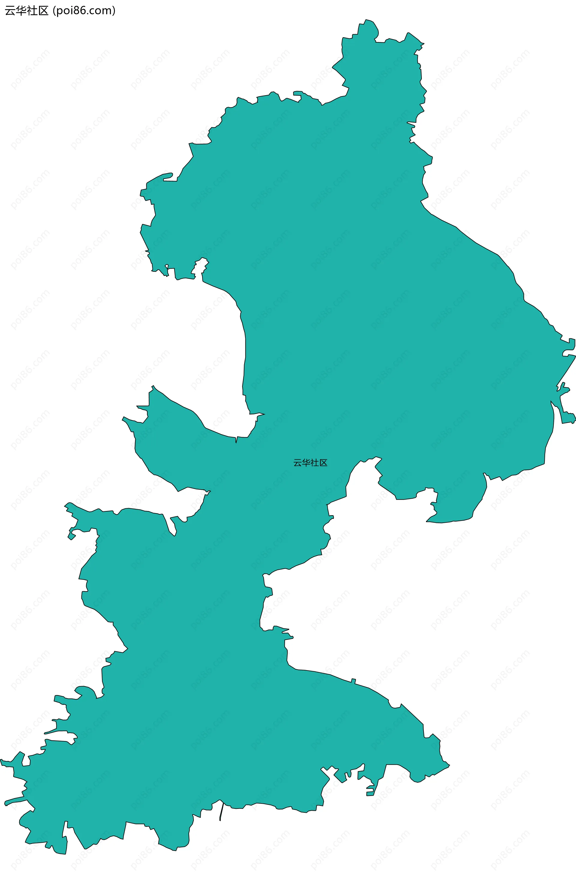 云华社区边界地图
