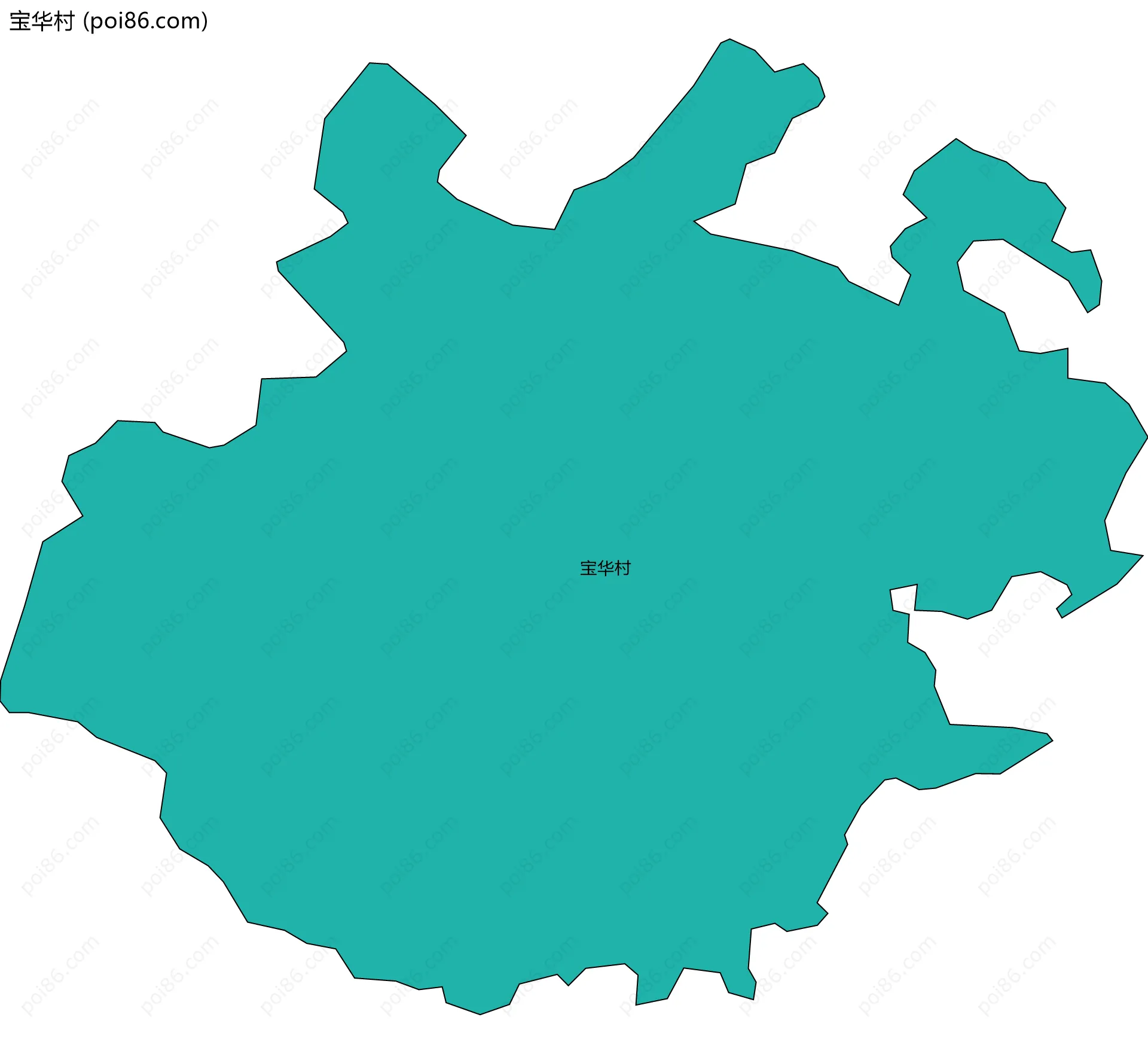 宝华村边界地图
