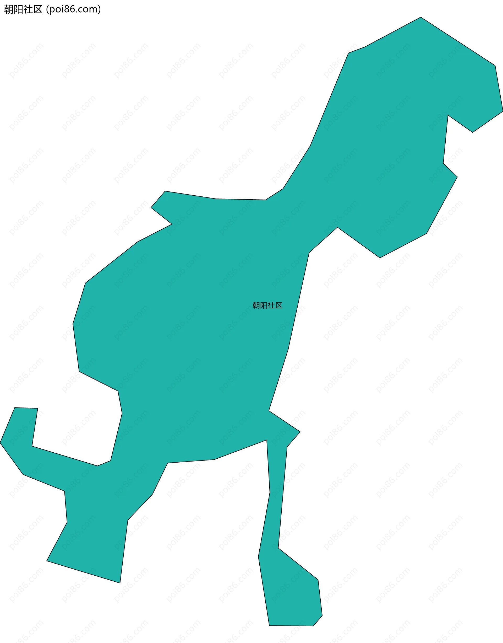 朝阳社区边界地图