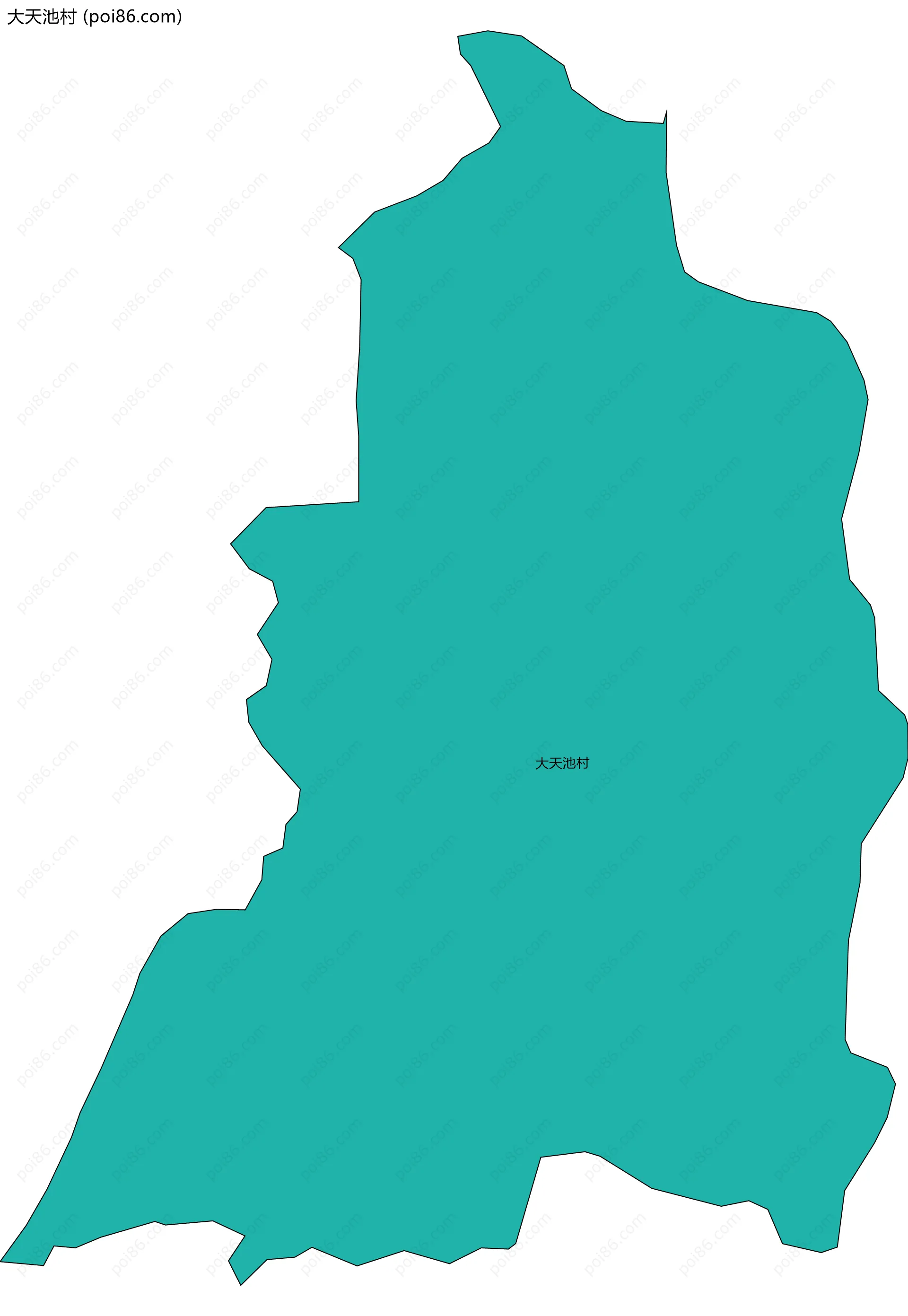 大天池村边界地图