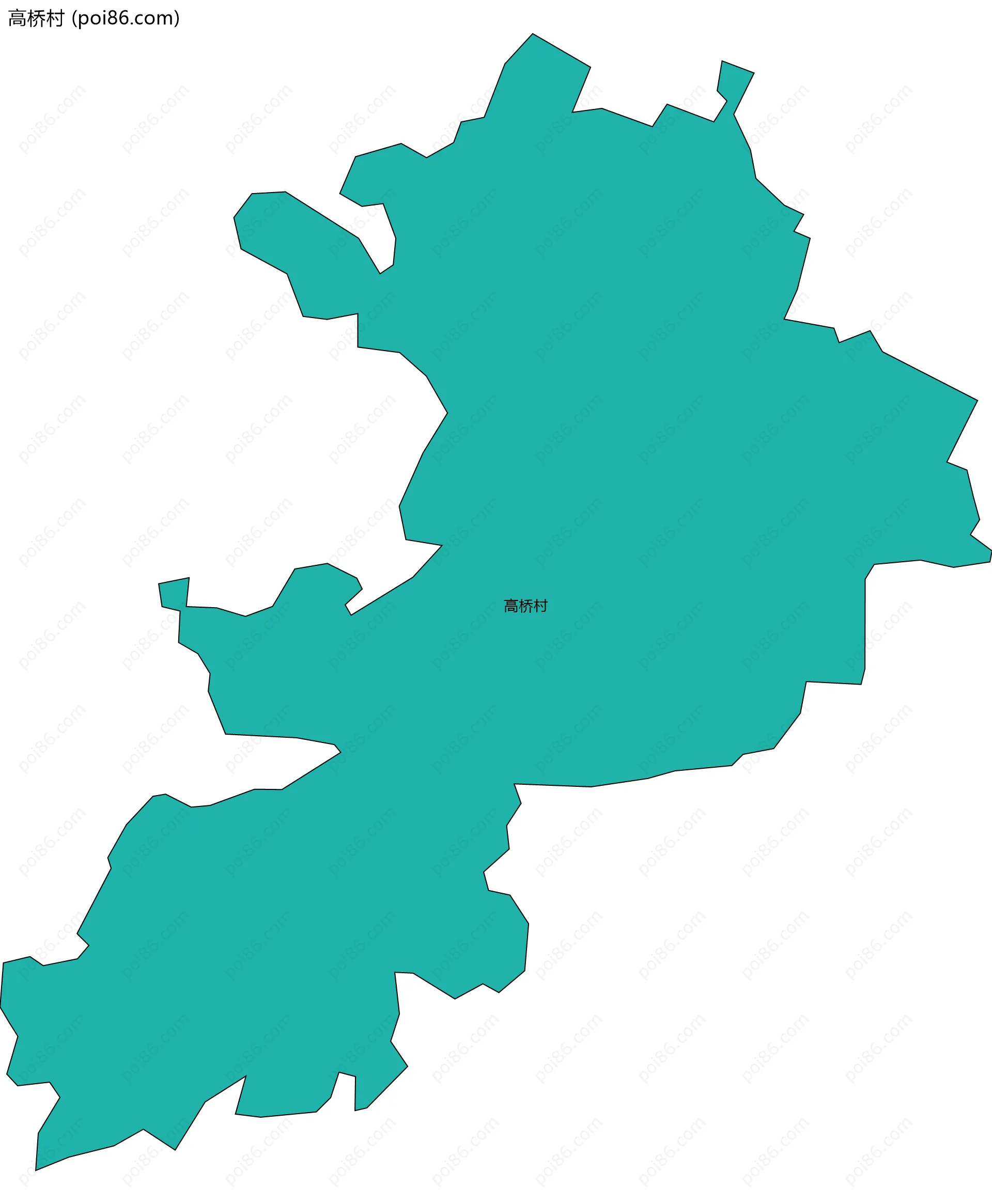 高桥村边界地图