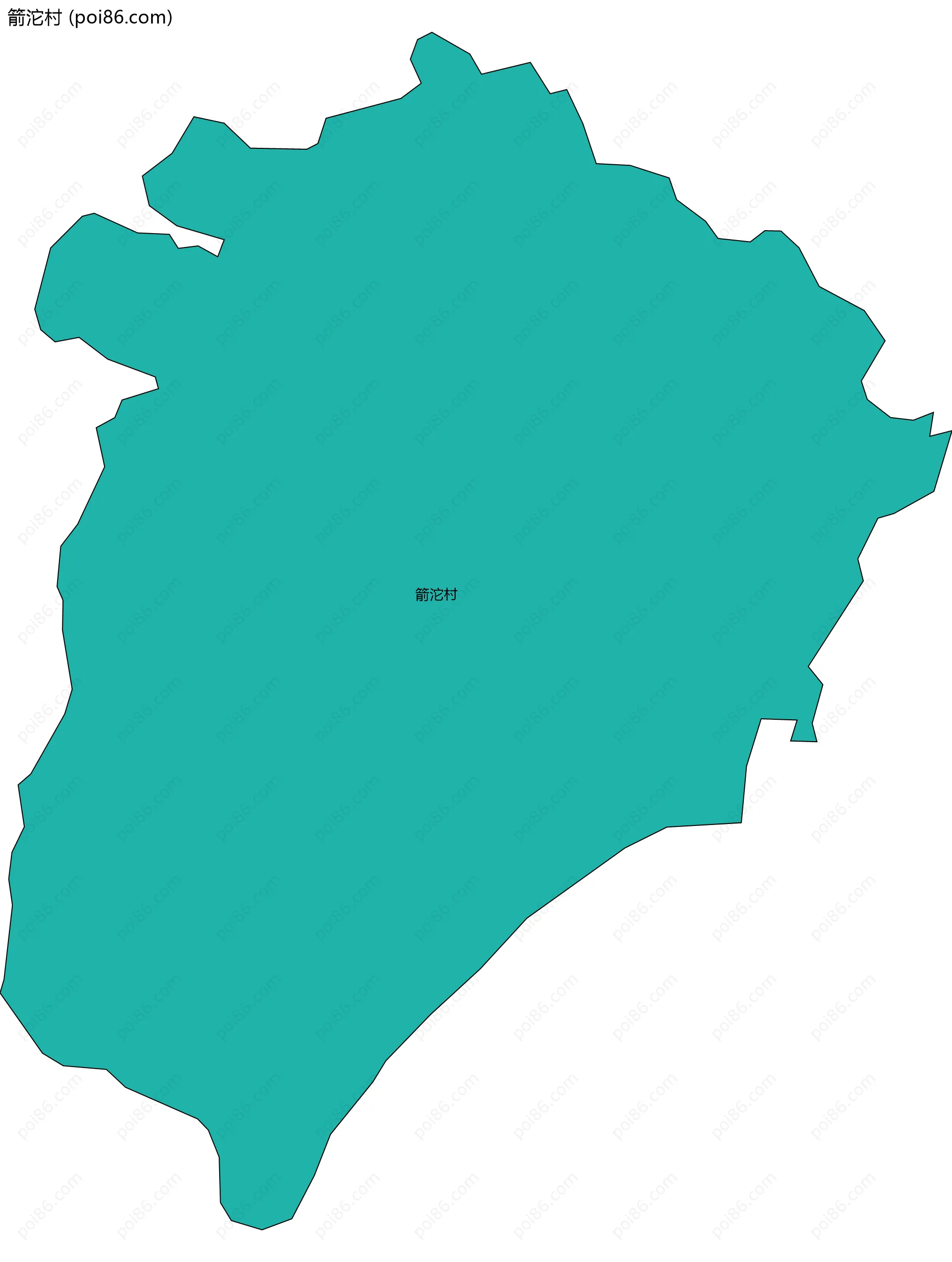 箭沱村边界地图