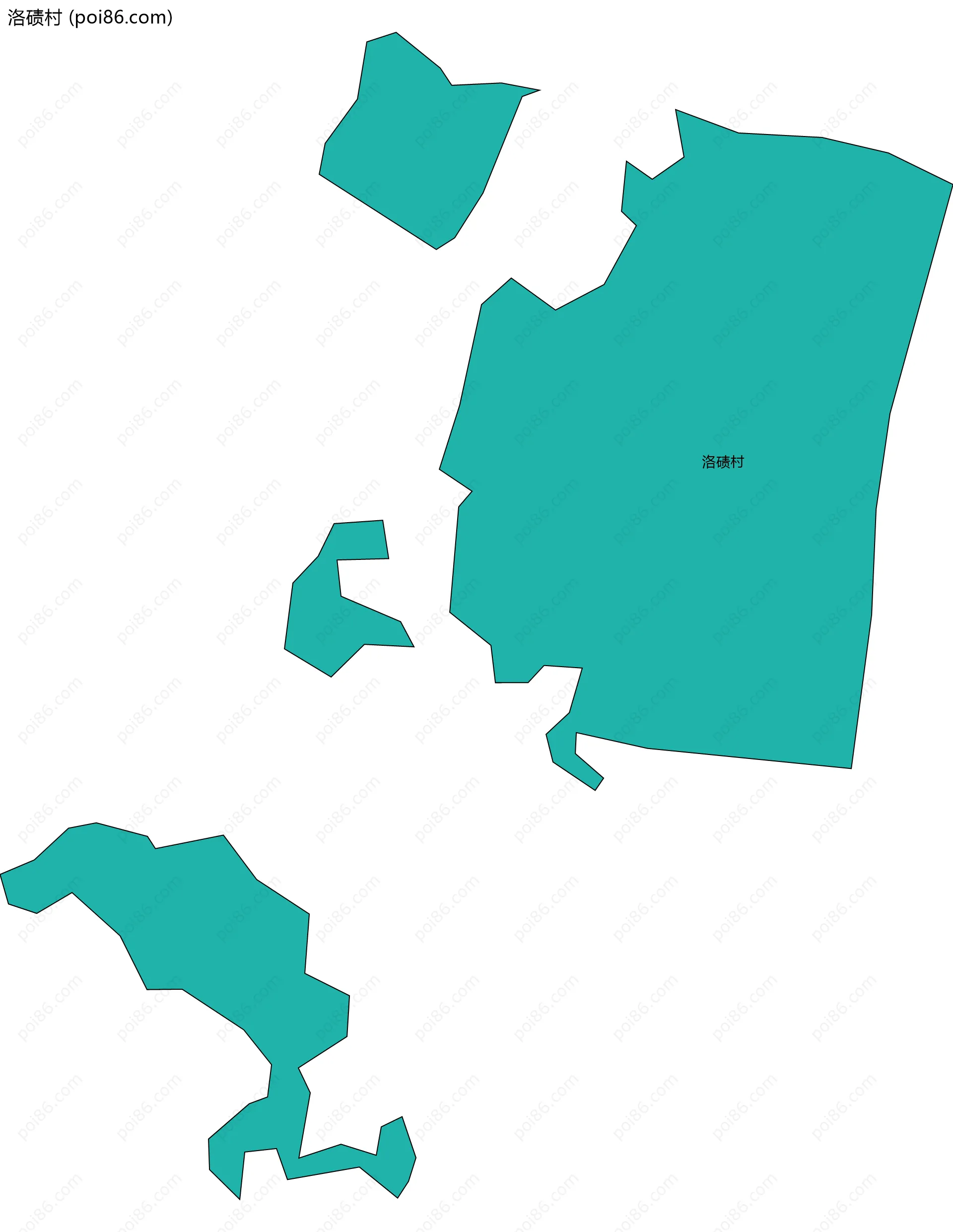 洛碛村边界地图