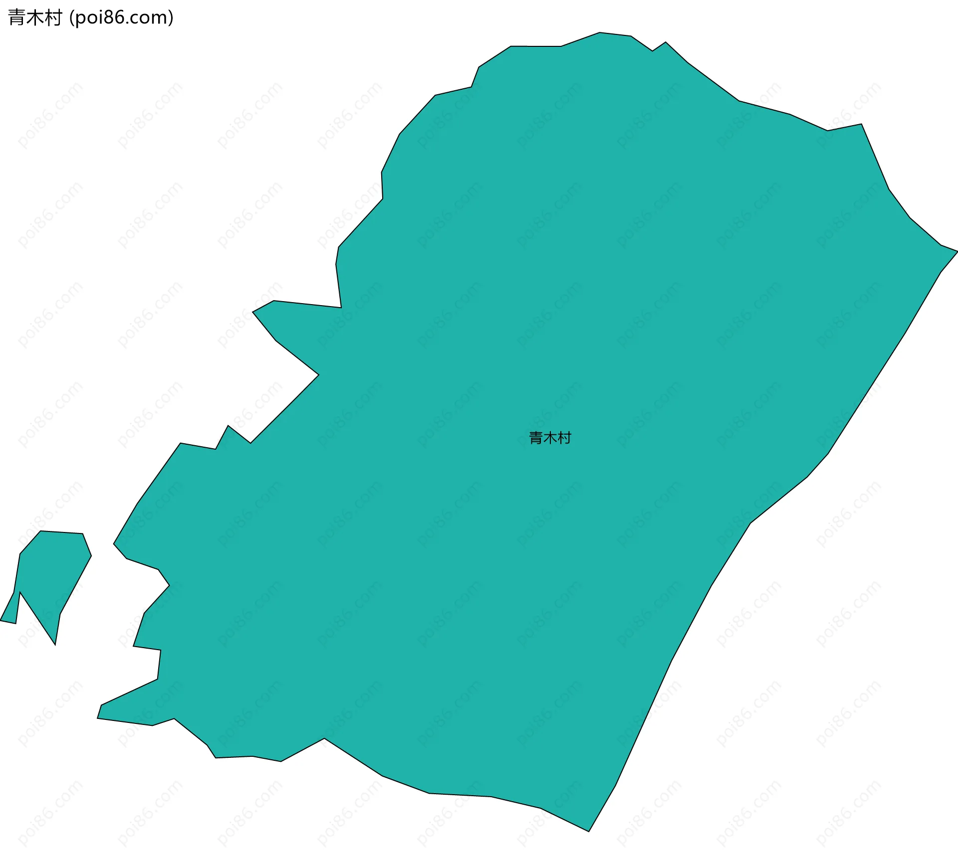 青木村边界地图