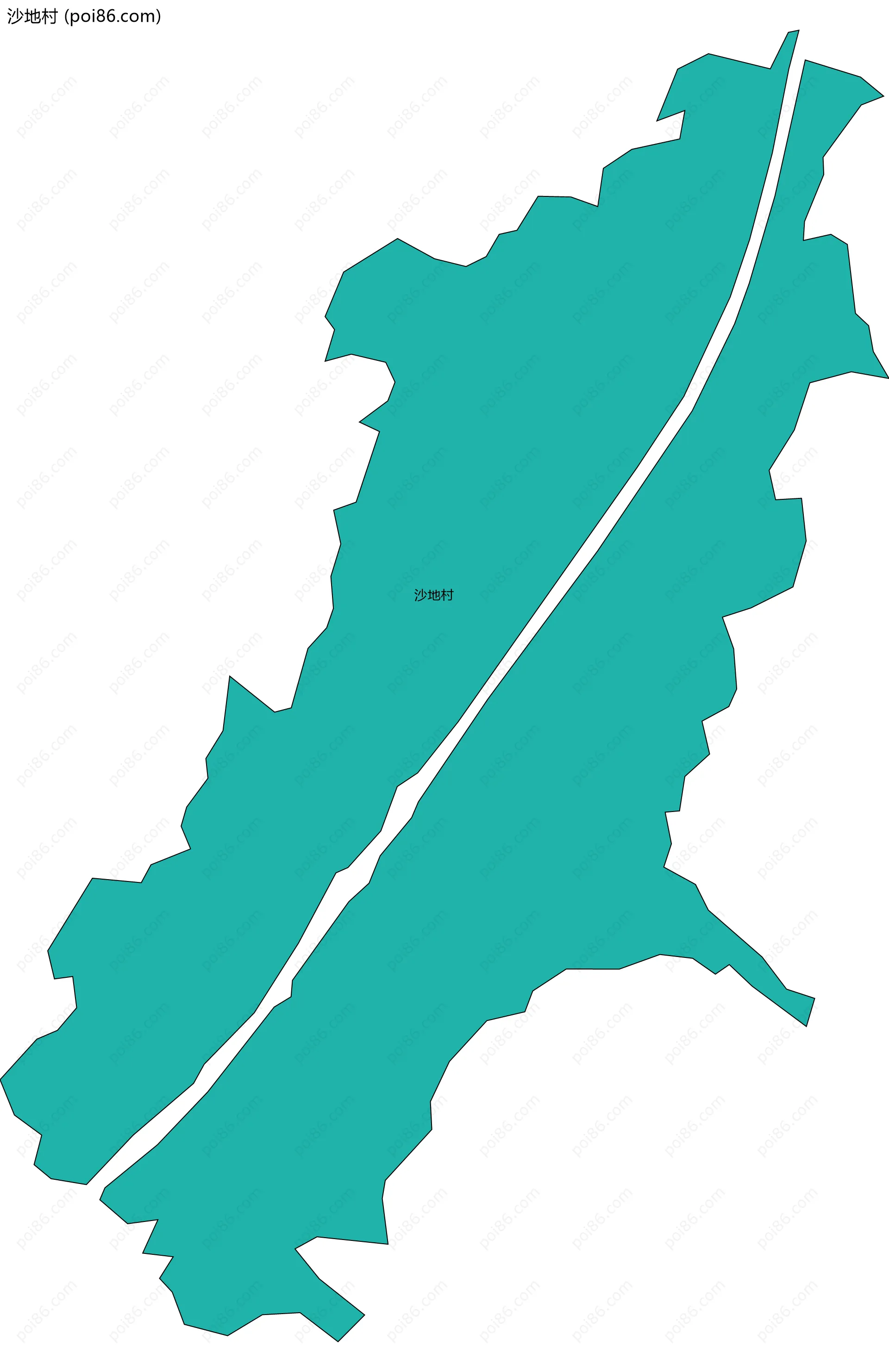 沙地村边界地图