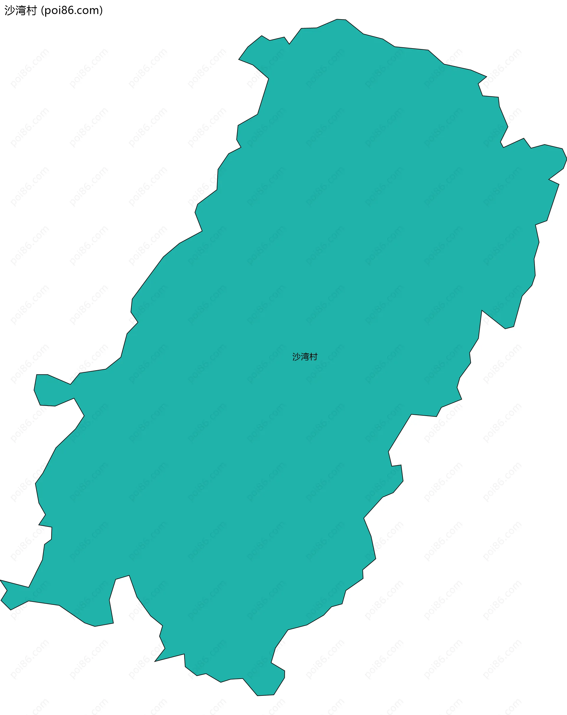 沙湾村边界地图