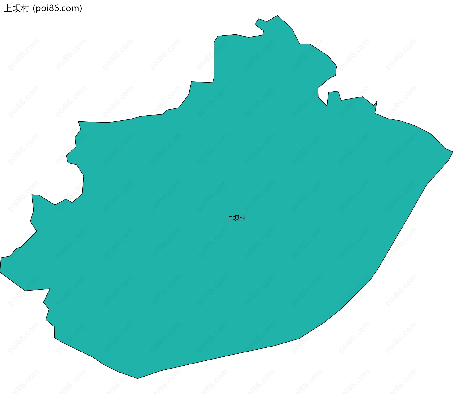 上坝村边界地图