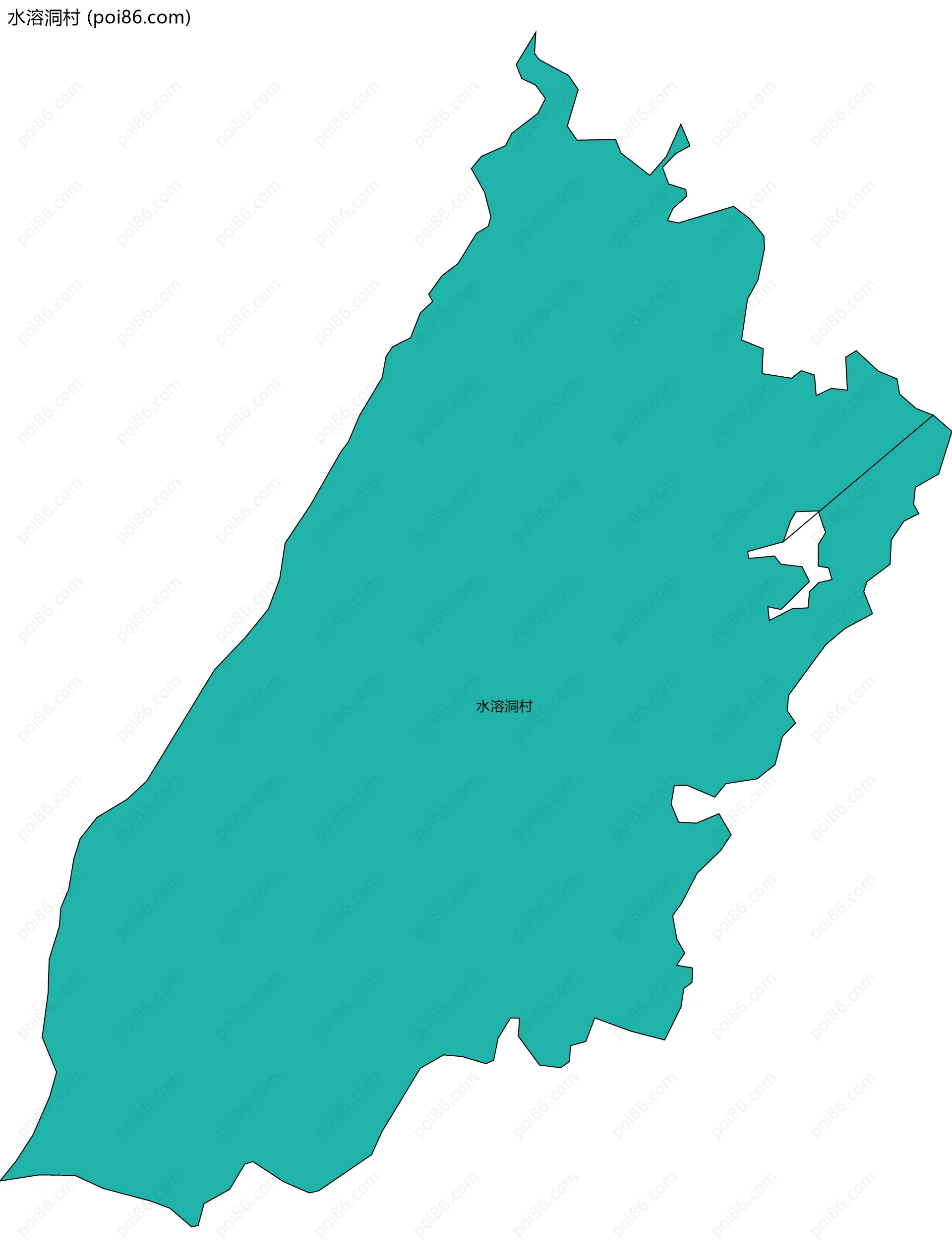 水溶洞村边界地图