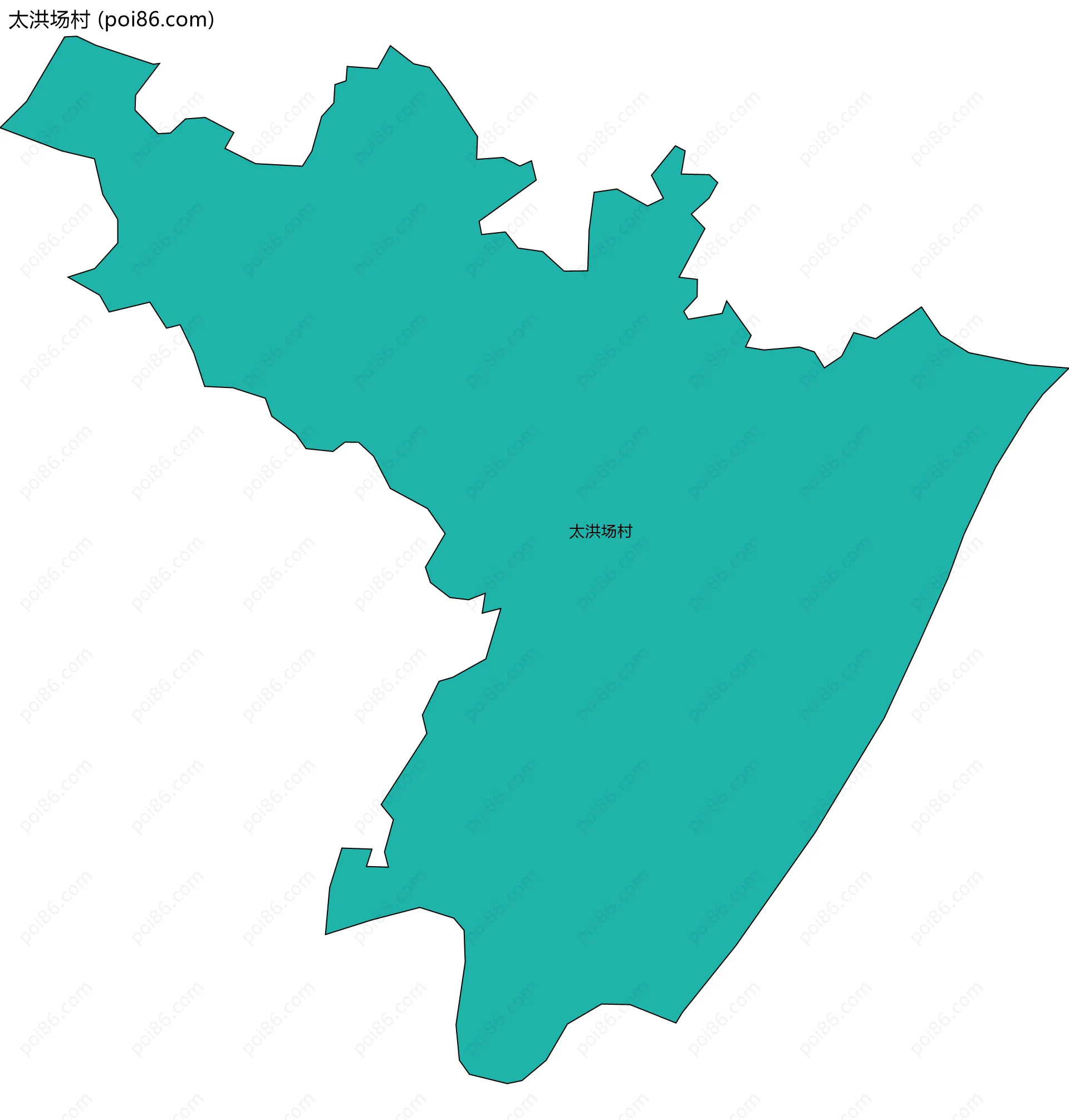 太洪场村边界地图