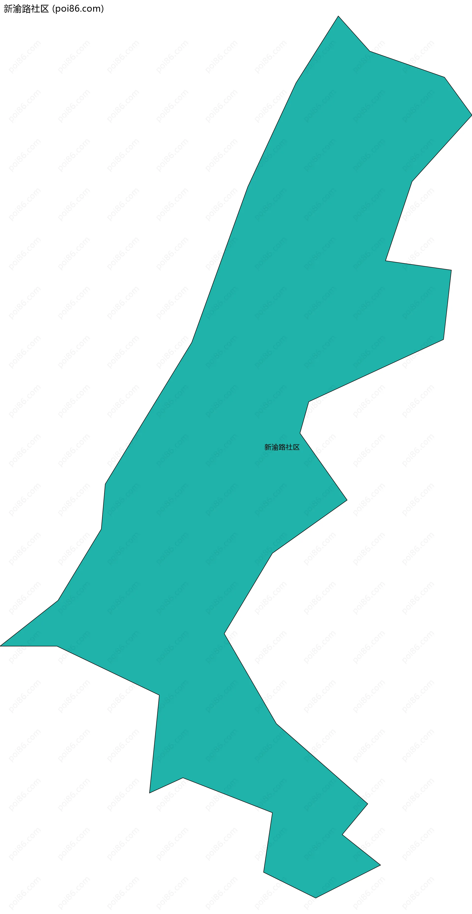 新渝路社区边界地图