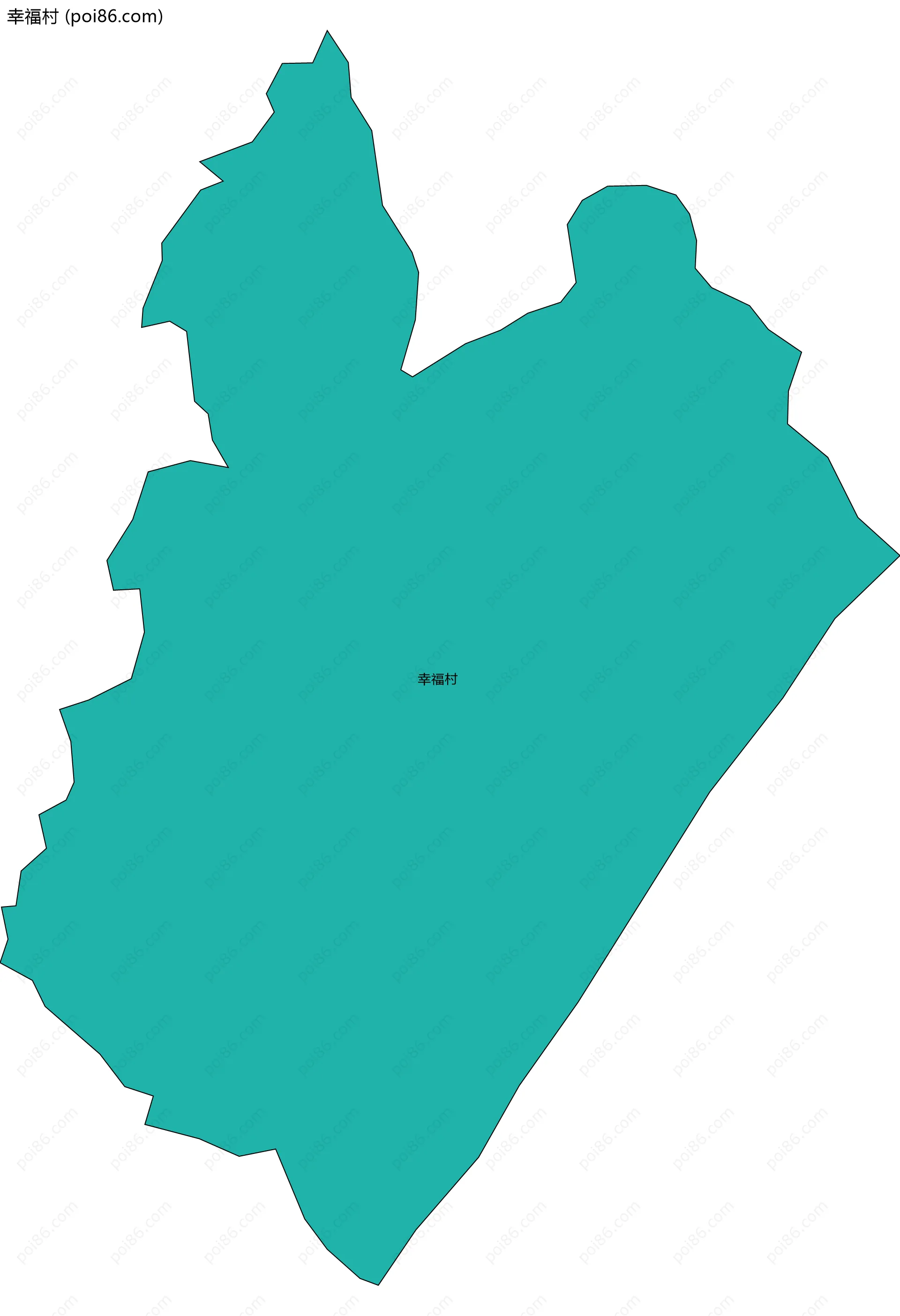 幸福村边界地图