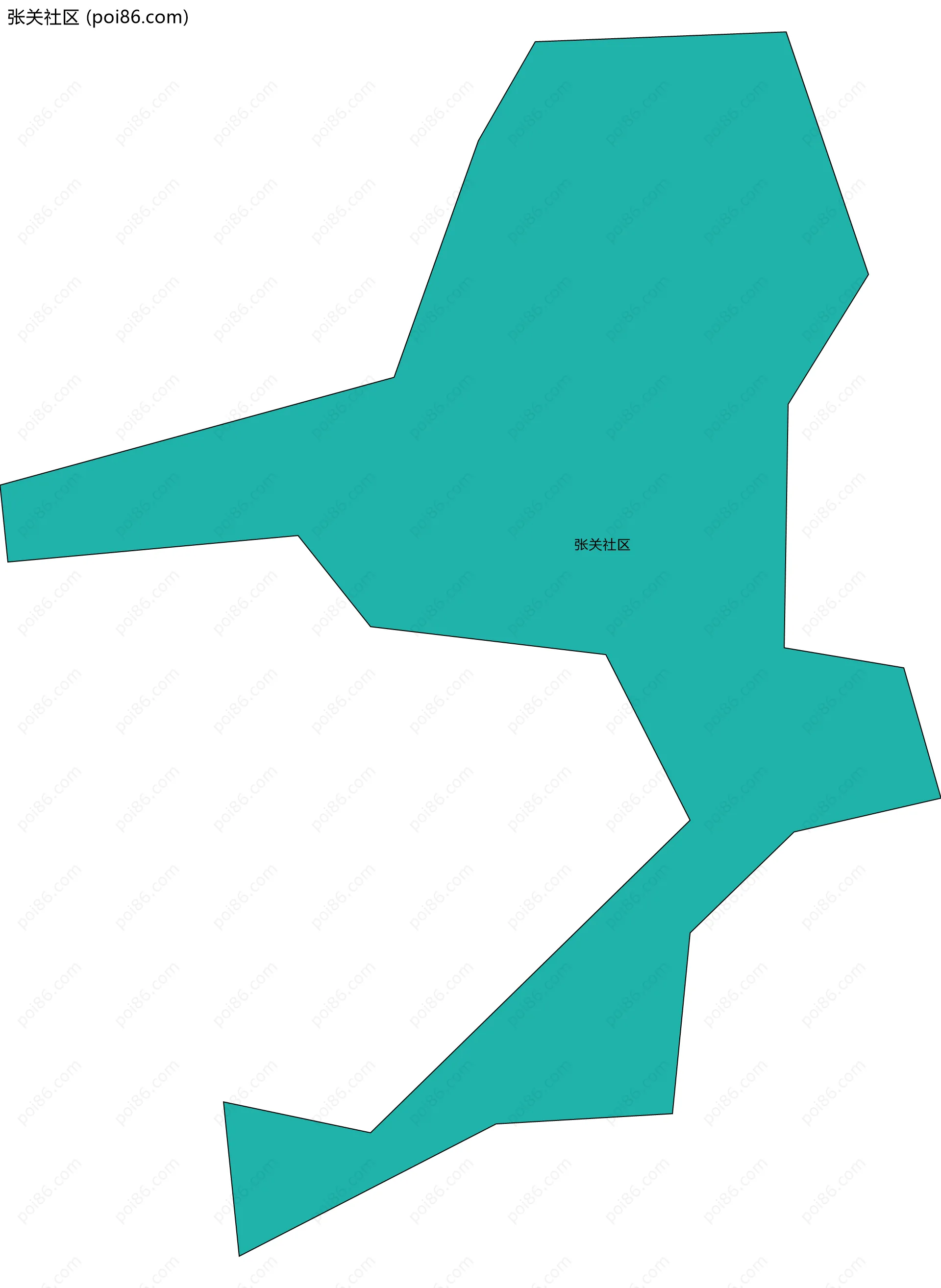 张关社区边界地图