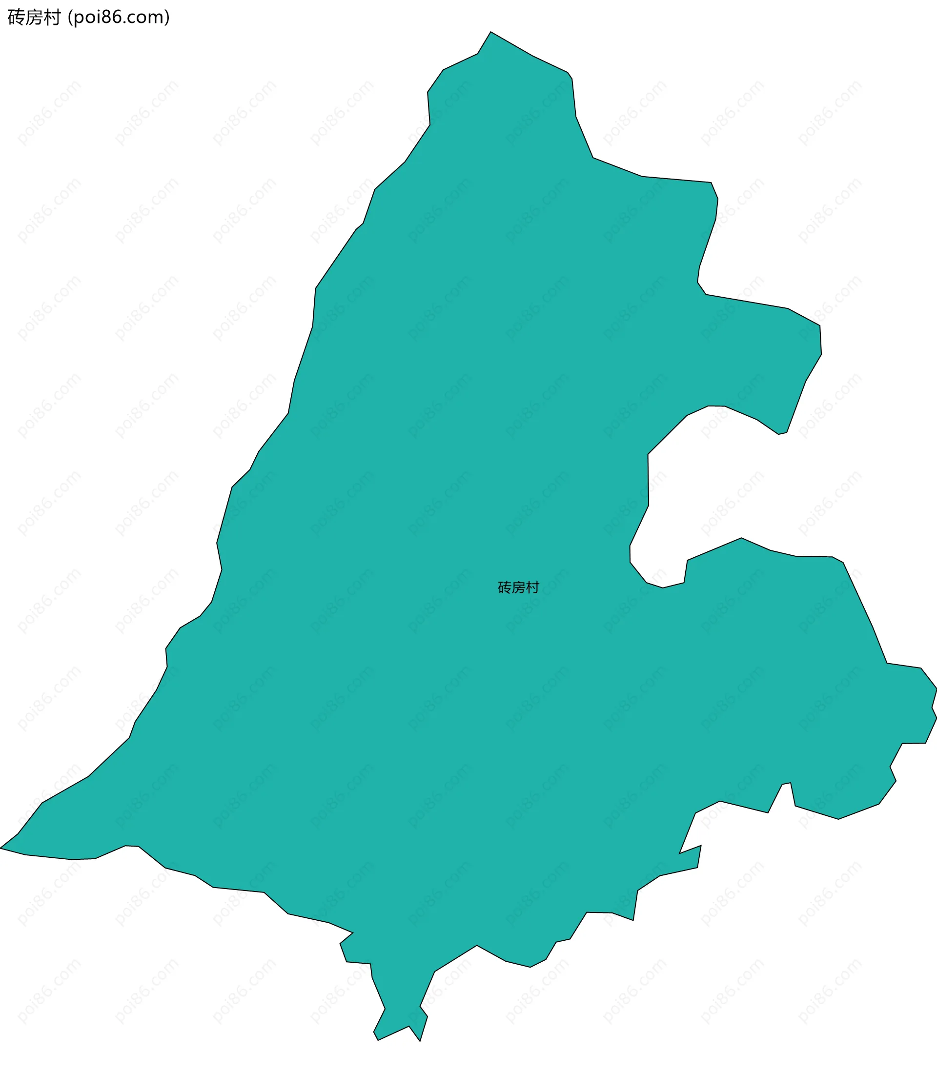 砖房村边界地图