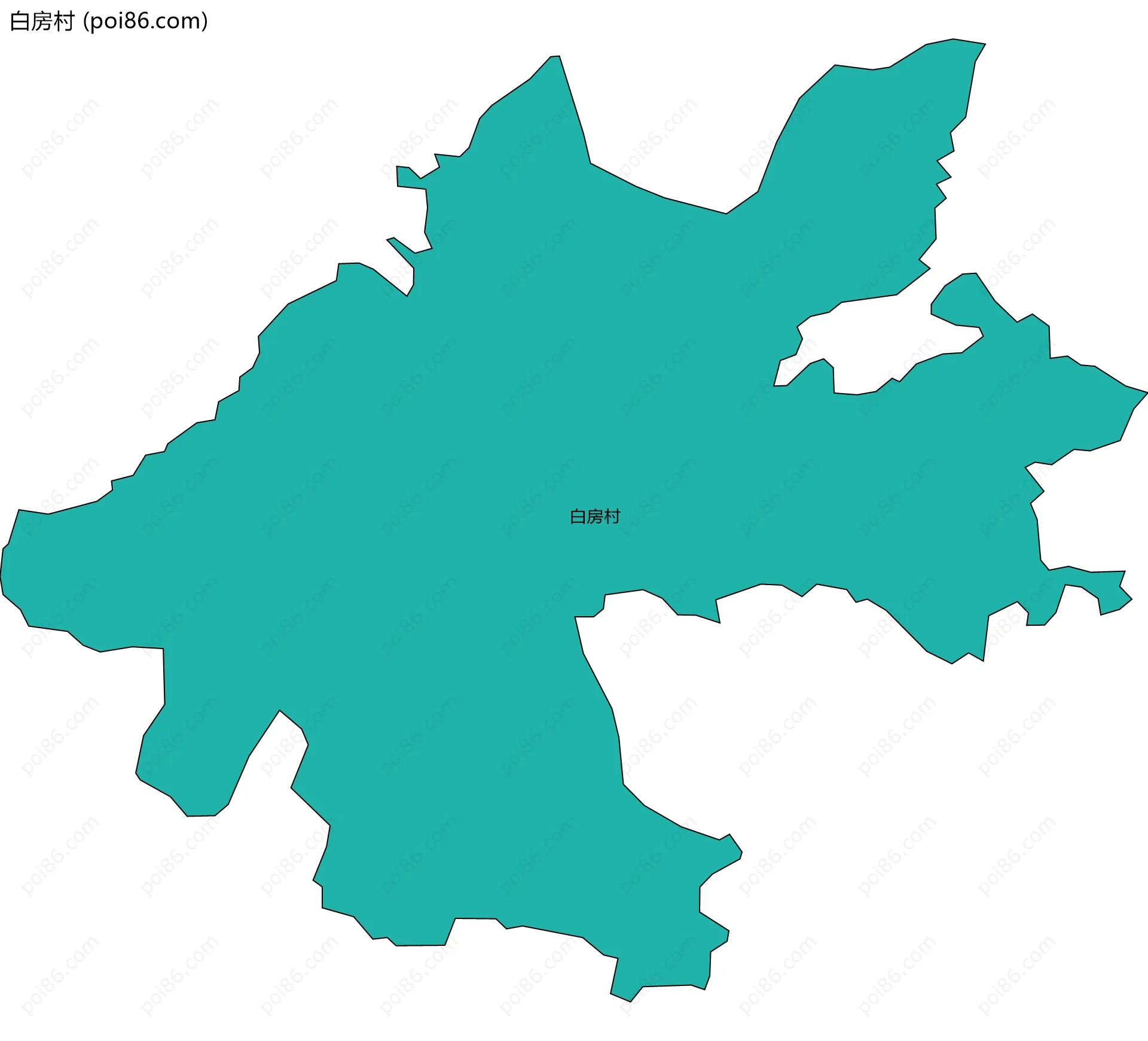 白房村边界地图