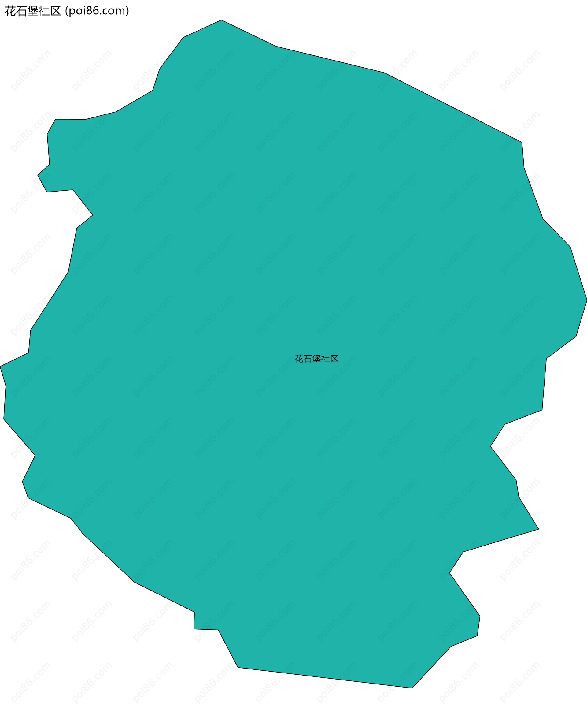 花石堡社区边界地图