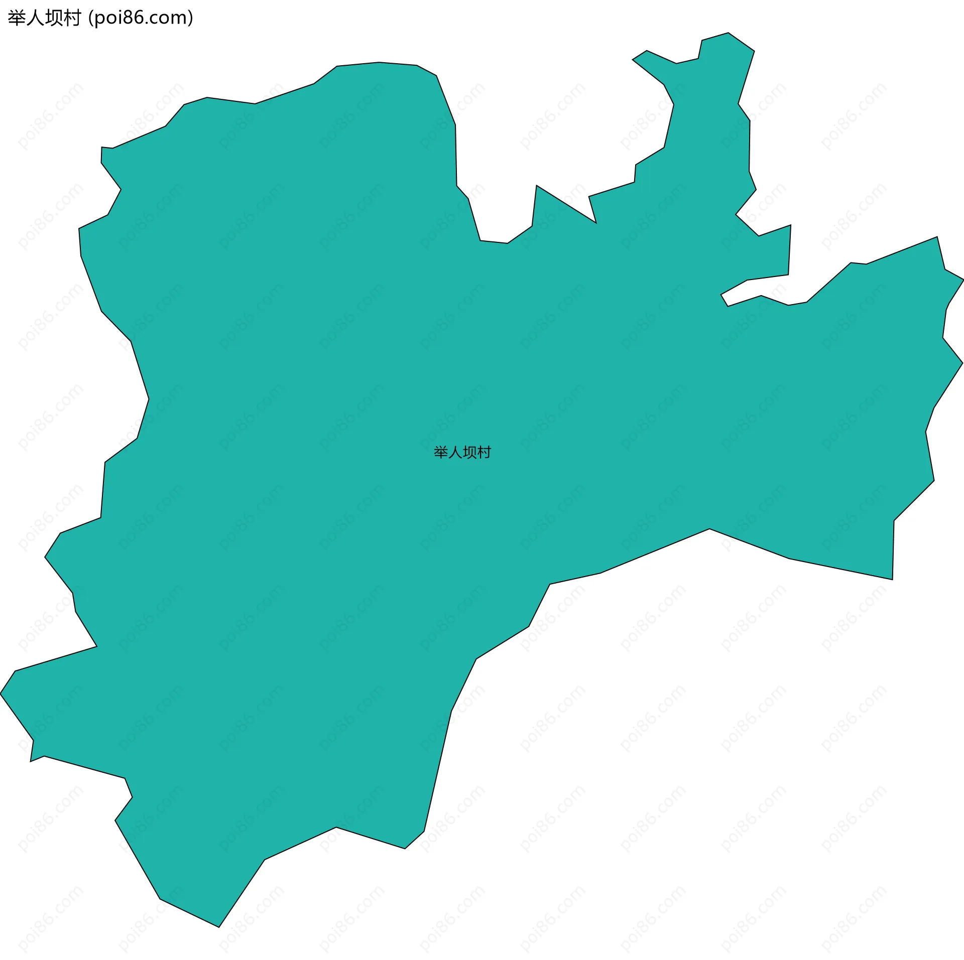 举人坝村边界地图