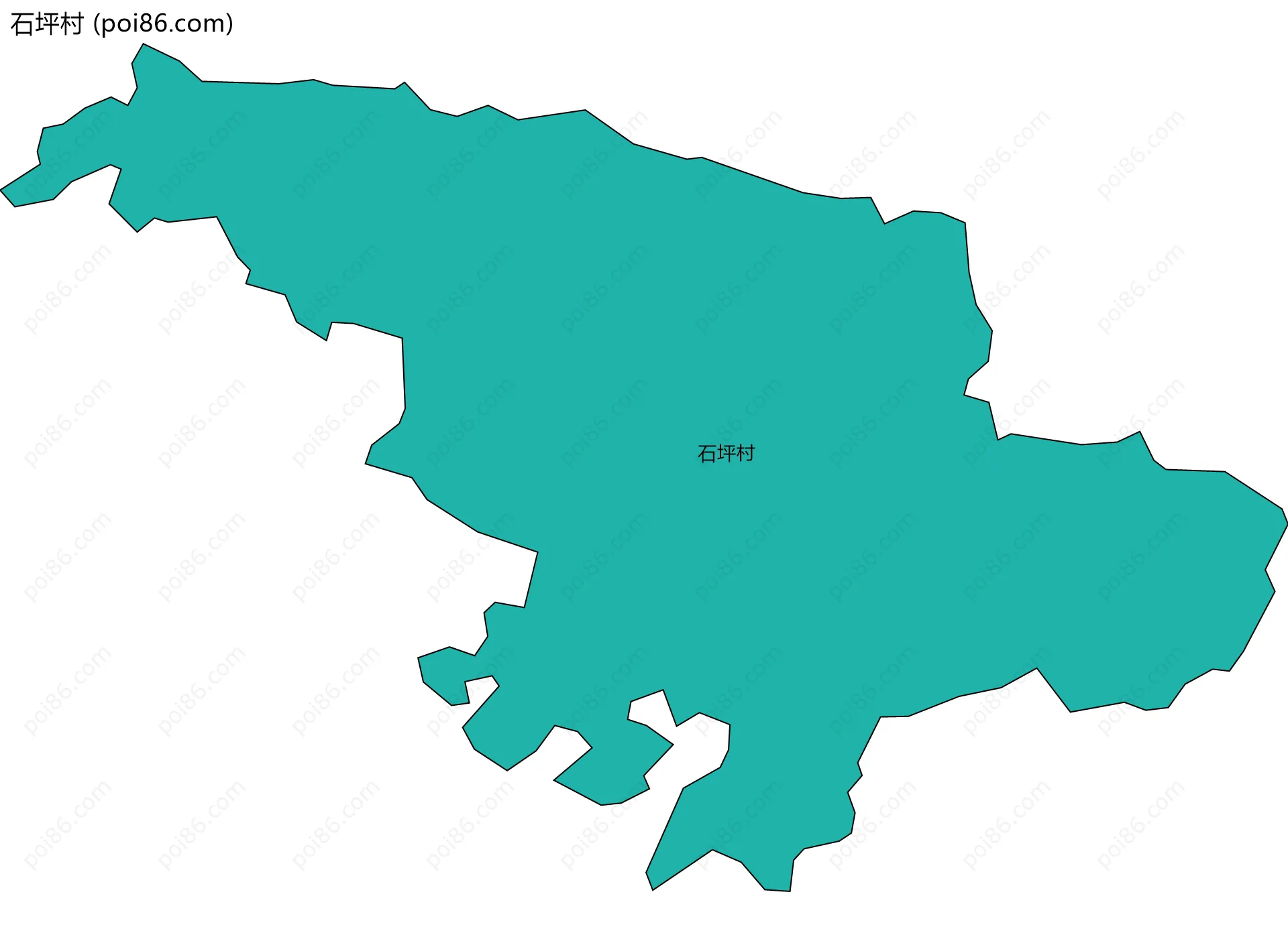 石坪村边界地图
