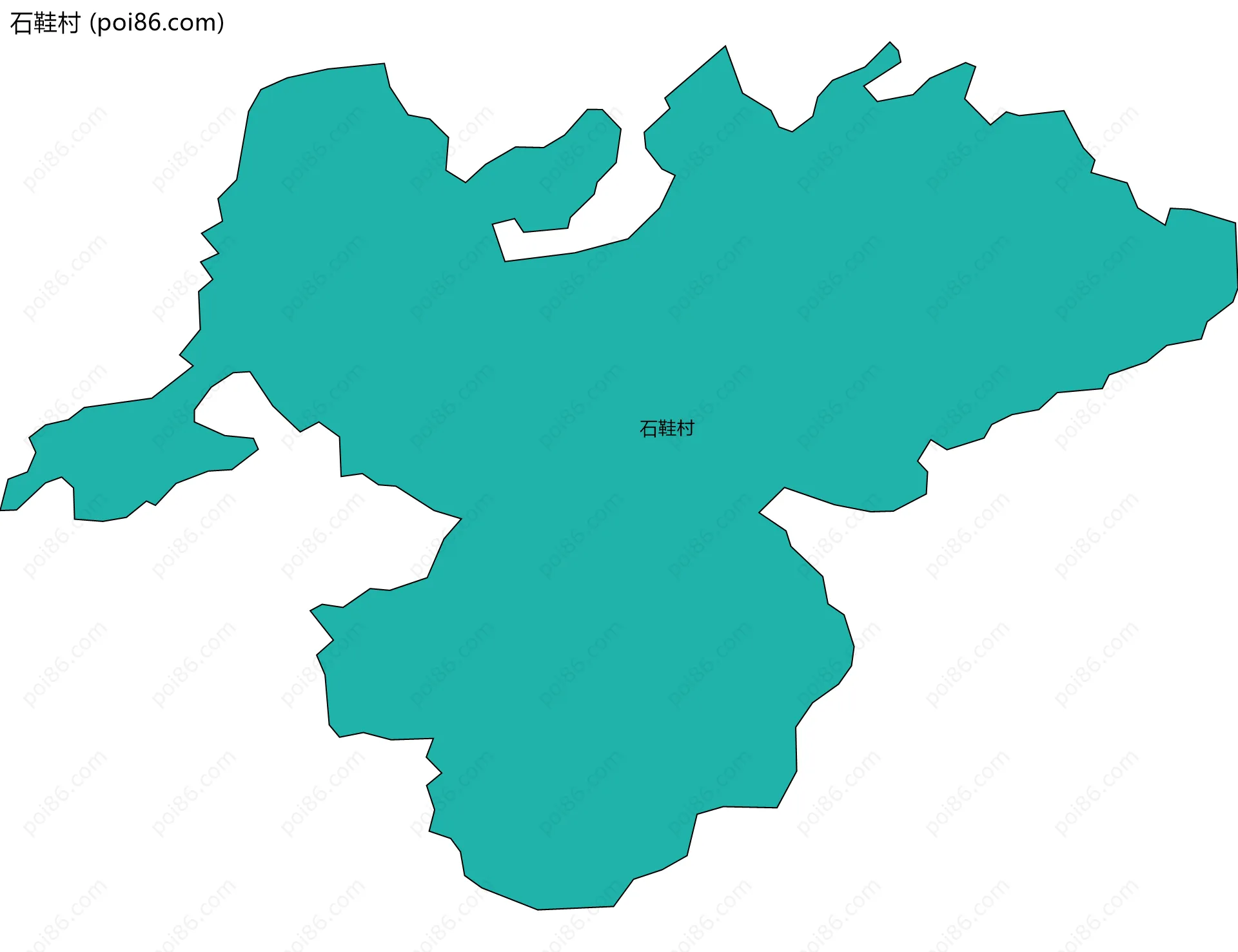 石鞋村边界地图