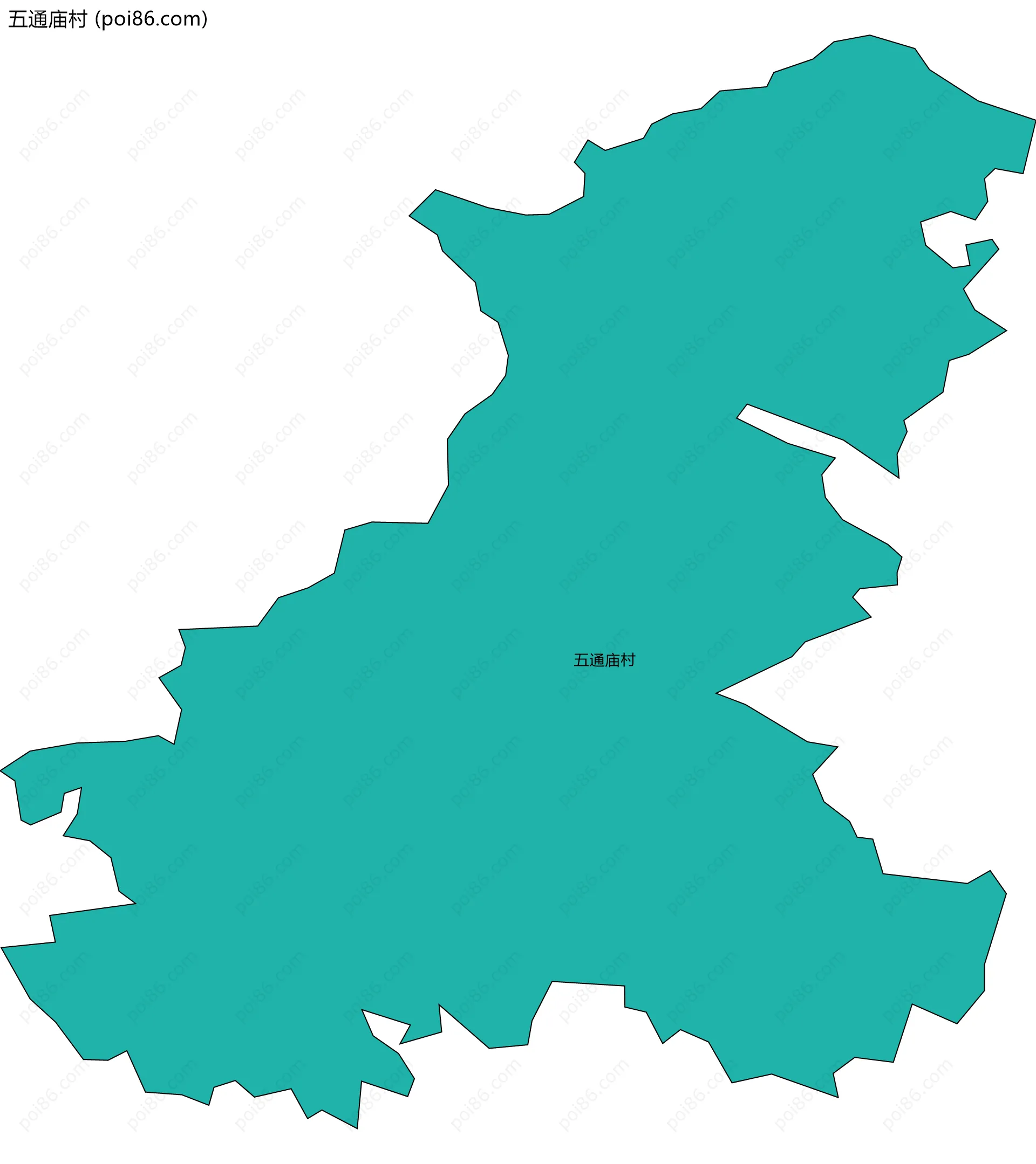五通庙村边界地图