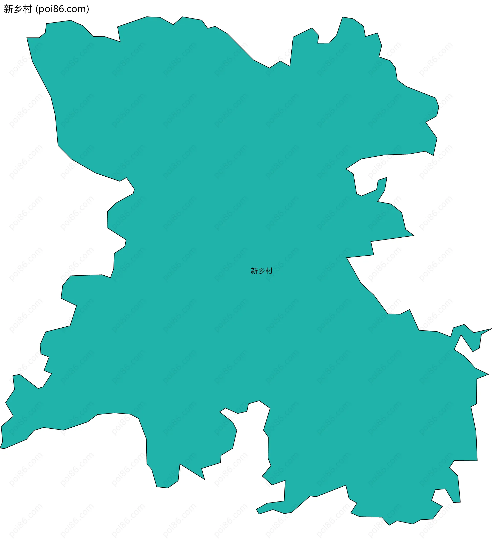 新乡村边界地图