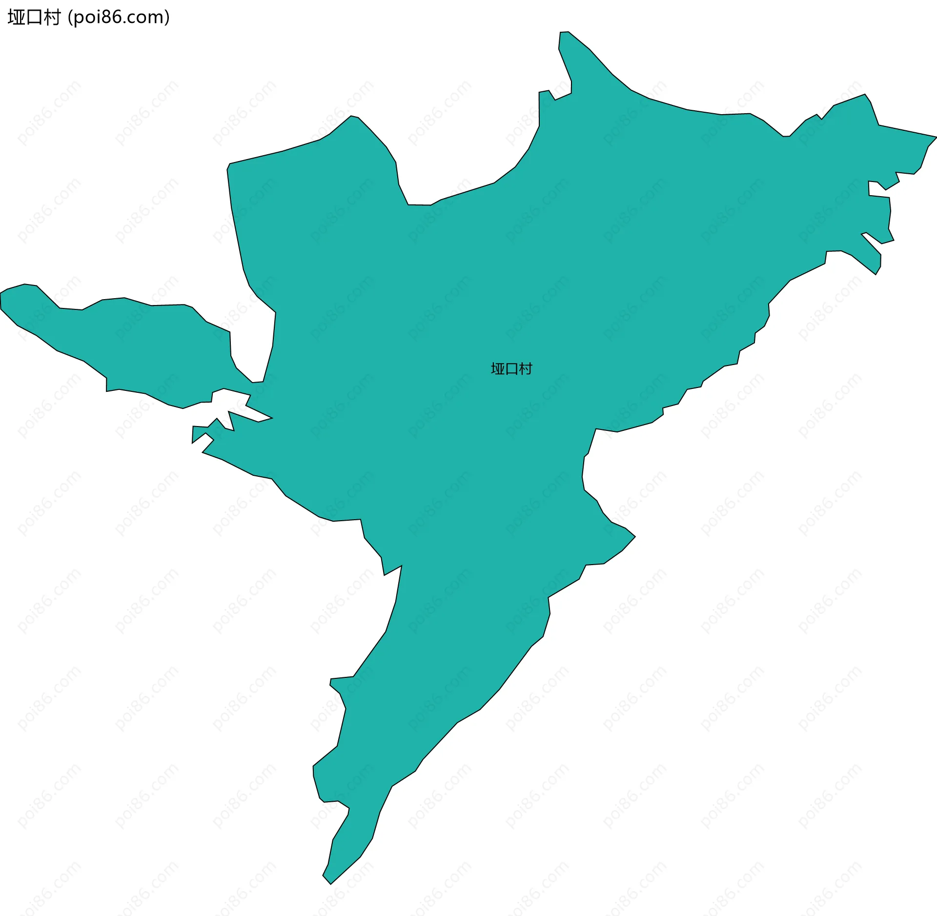 垭口村边界地图