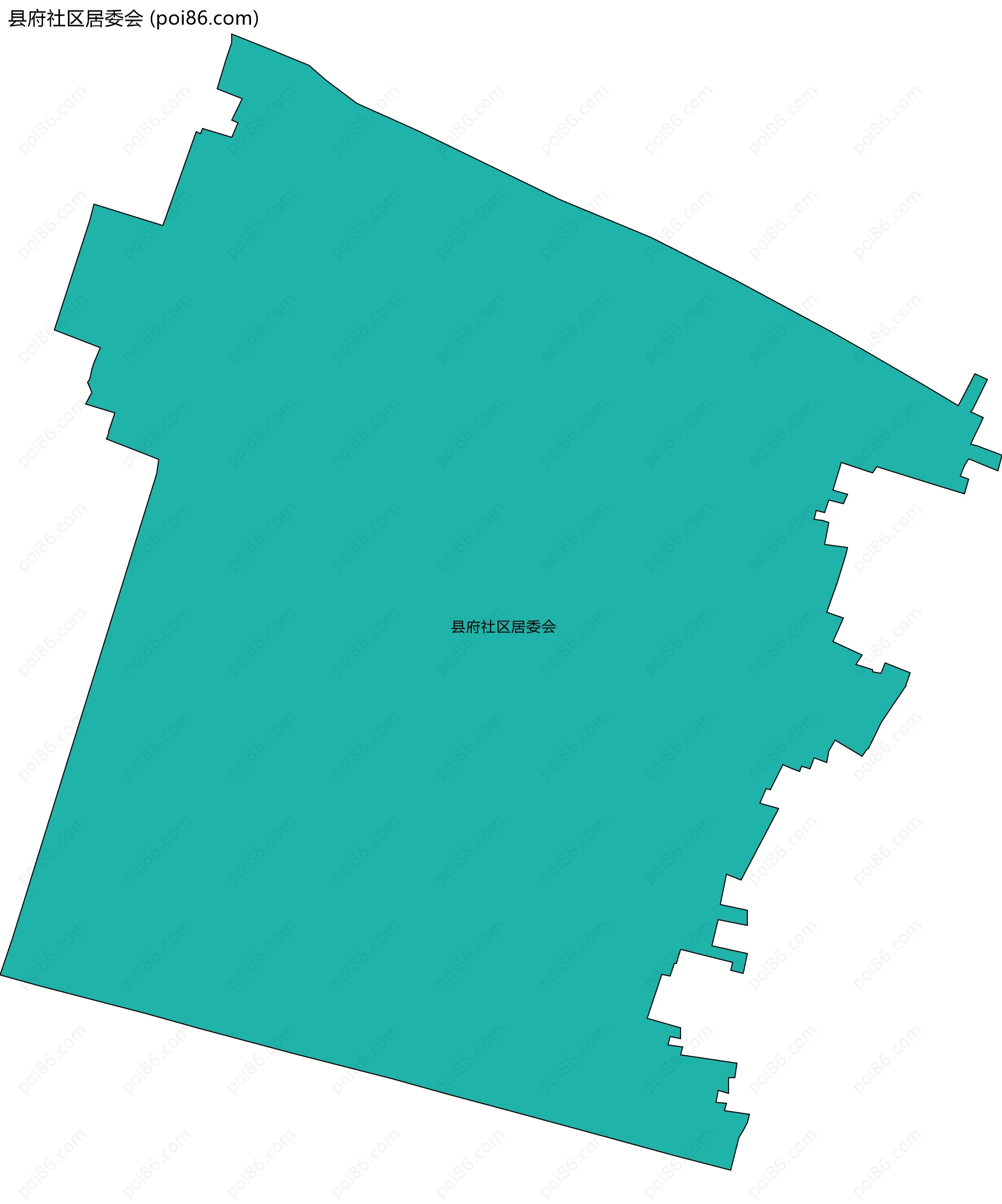 县府社区居委会边界地图