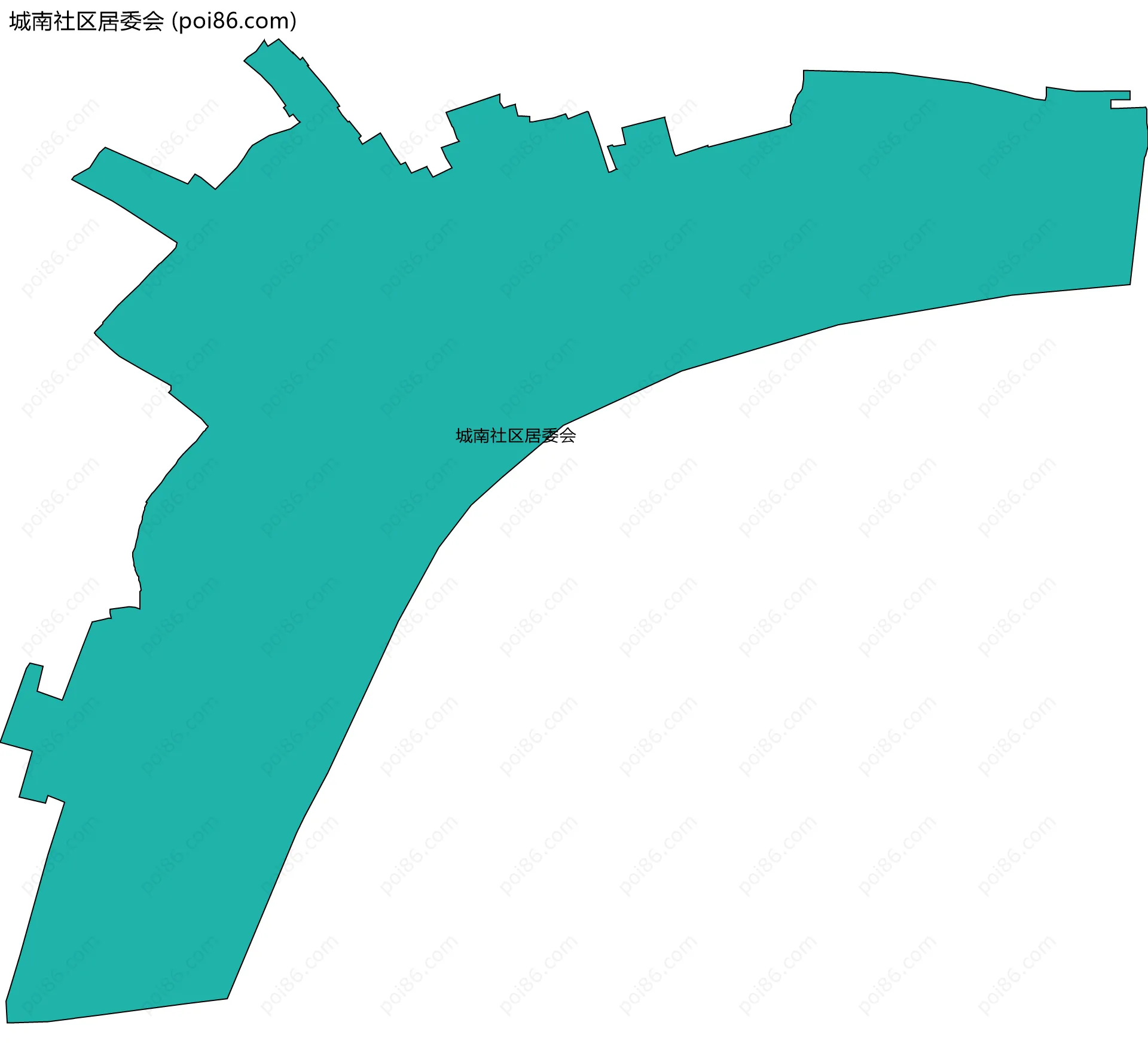 城南社区居委会边界地图